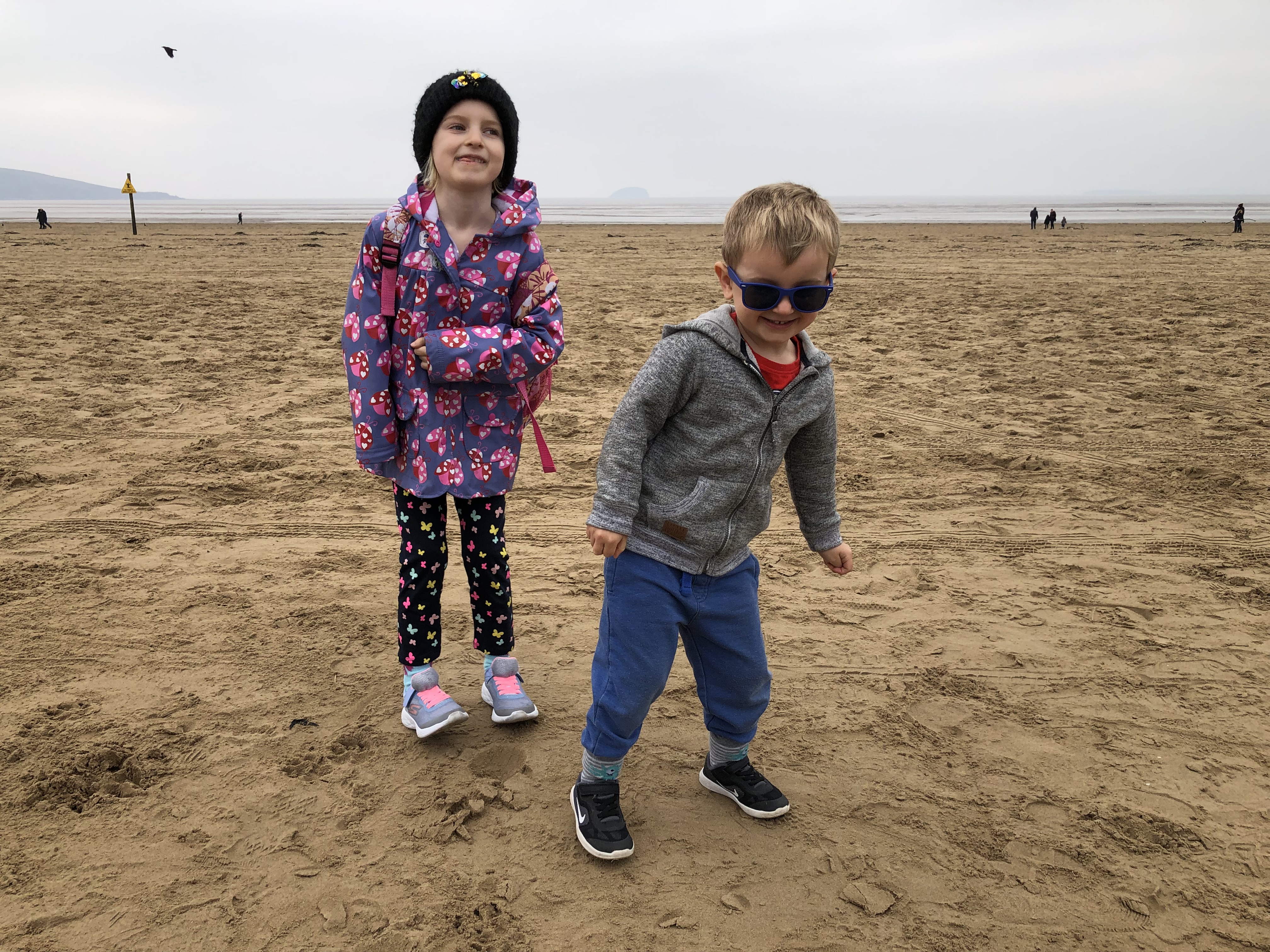 A few hours in Weston-super-Mare - my kids on the beach laughing and smiling