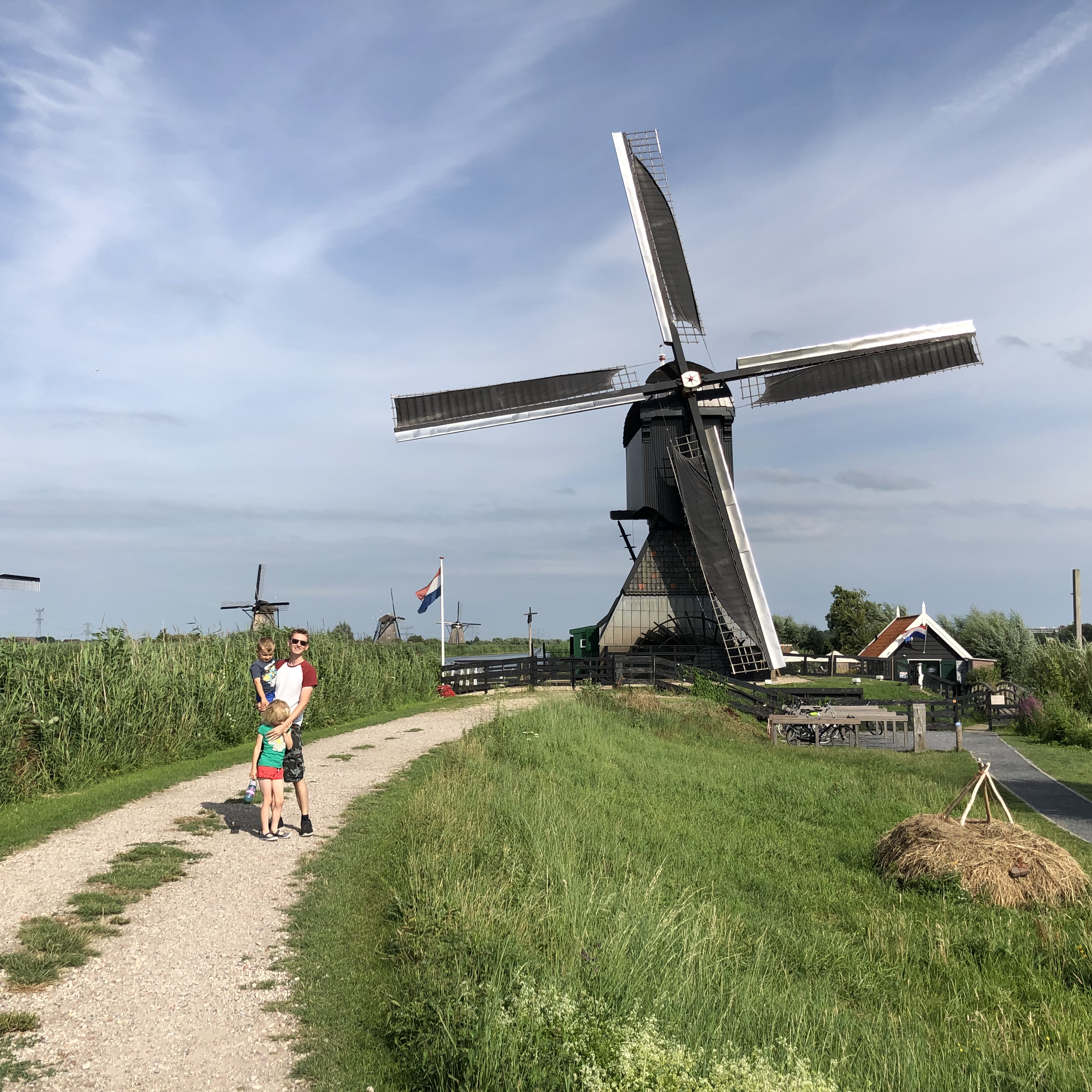 Europe family road trip day 1 - England to Netherlands / UNESCO World Heritage Kinderdijk / Camping Vliegenbos