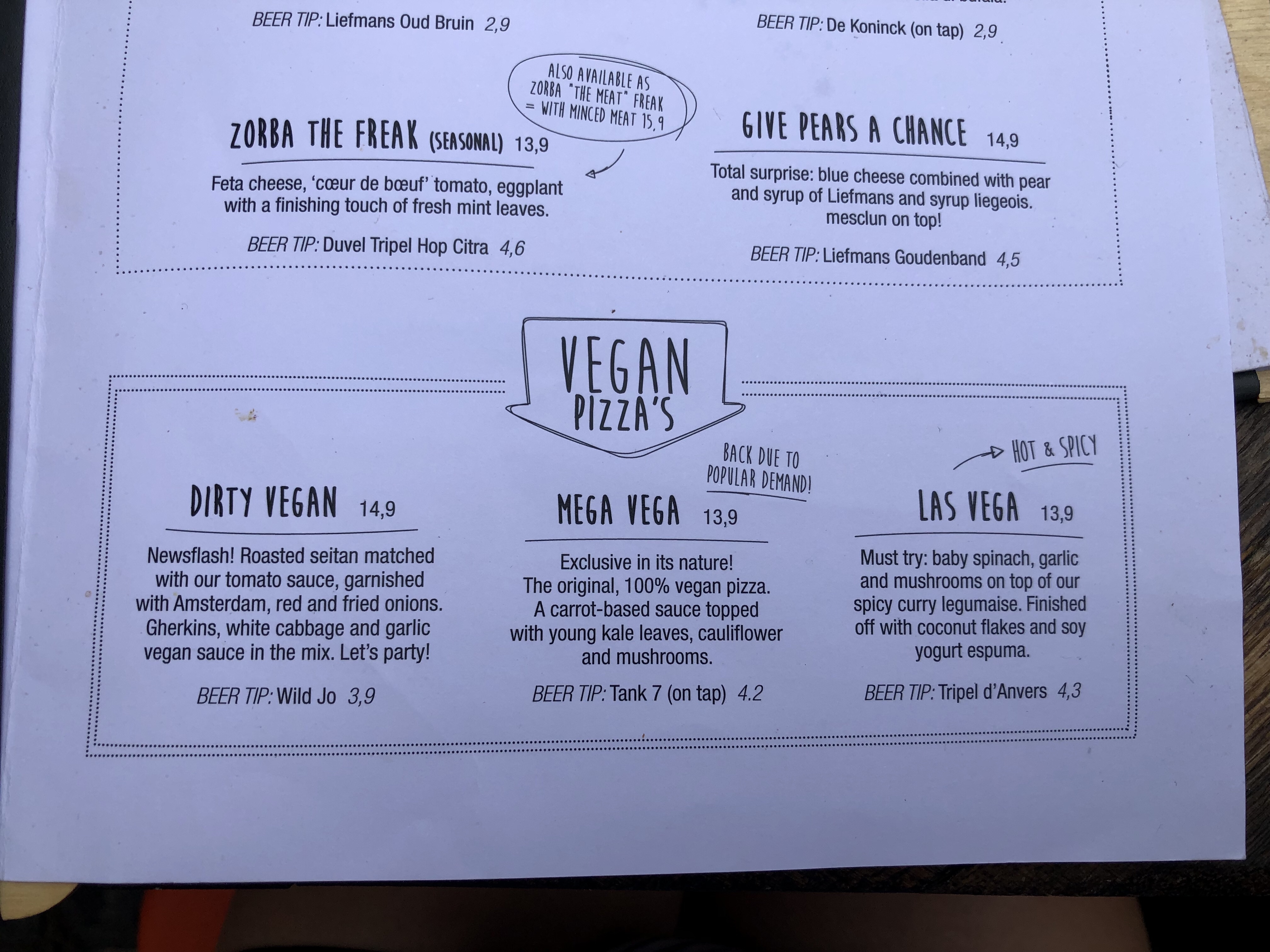 Otomat vegan pizza Bruges
