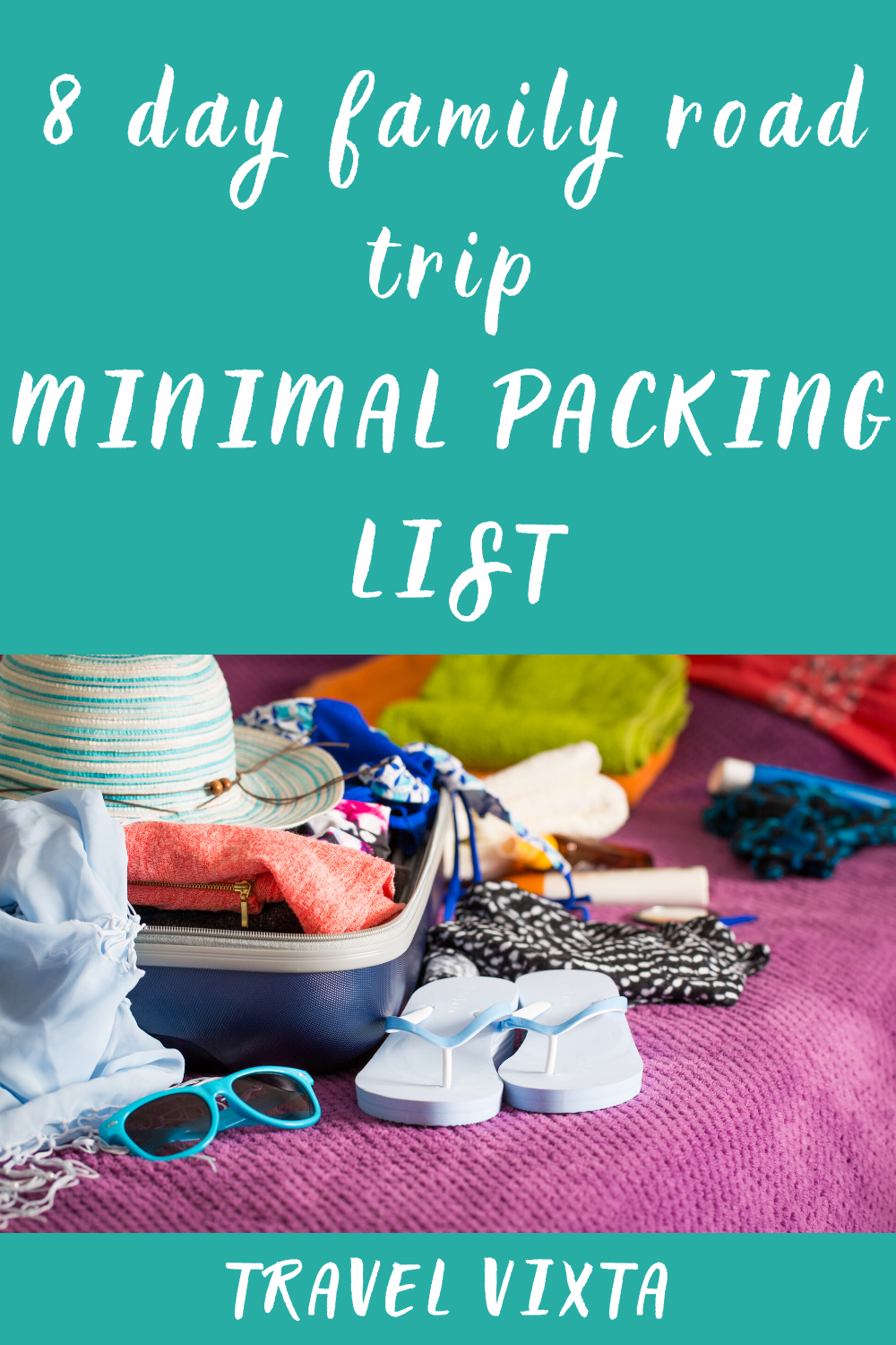 8 day family road trip MINIMAL PACKING LIST