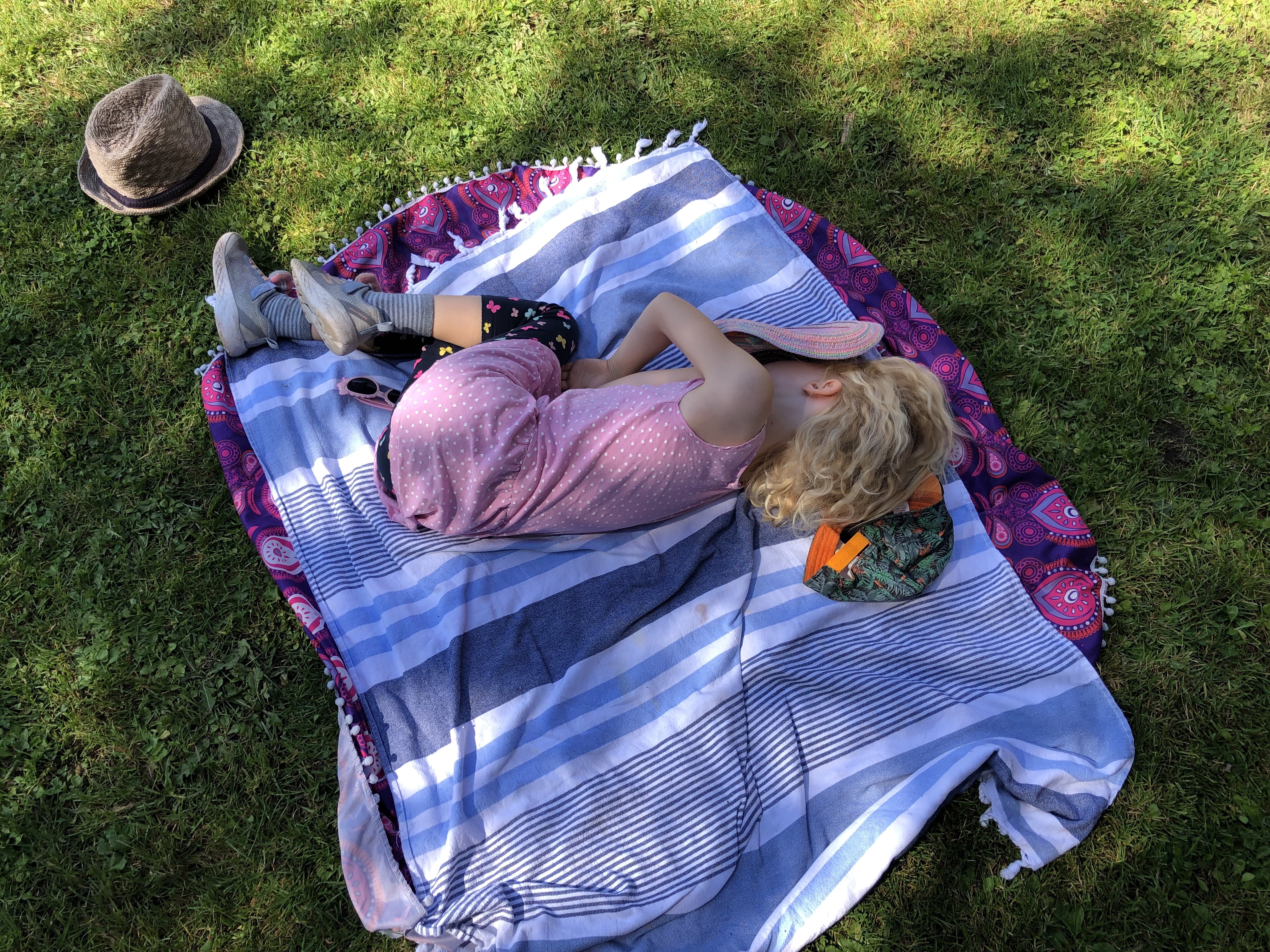 Skenfrith Castle Wales with kids - Bella feels poorly