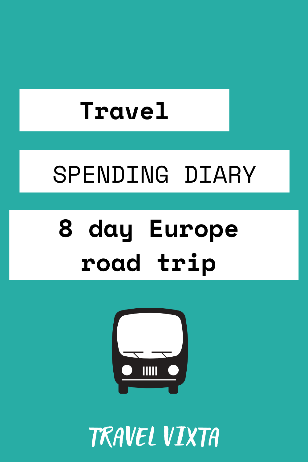 Travel spending diary - 8 day Europe road trip