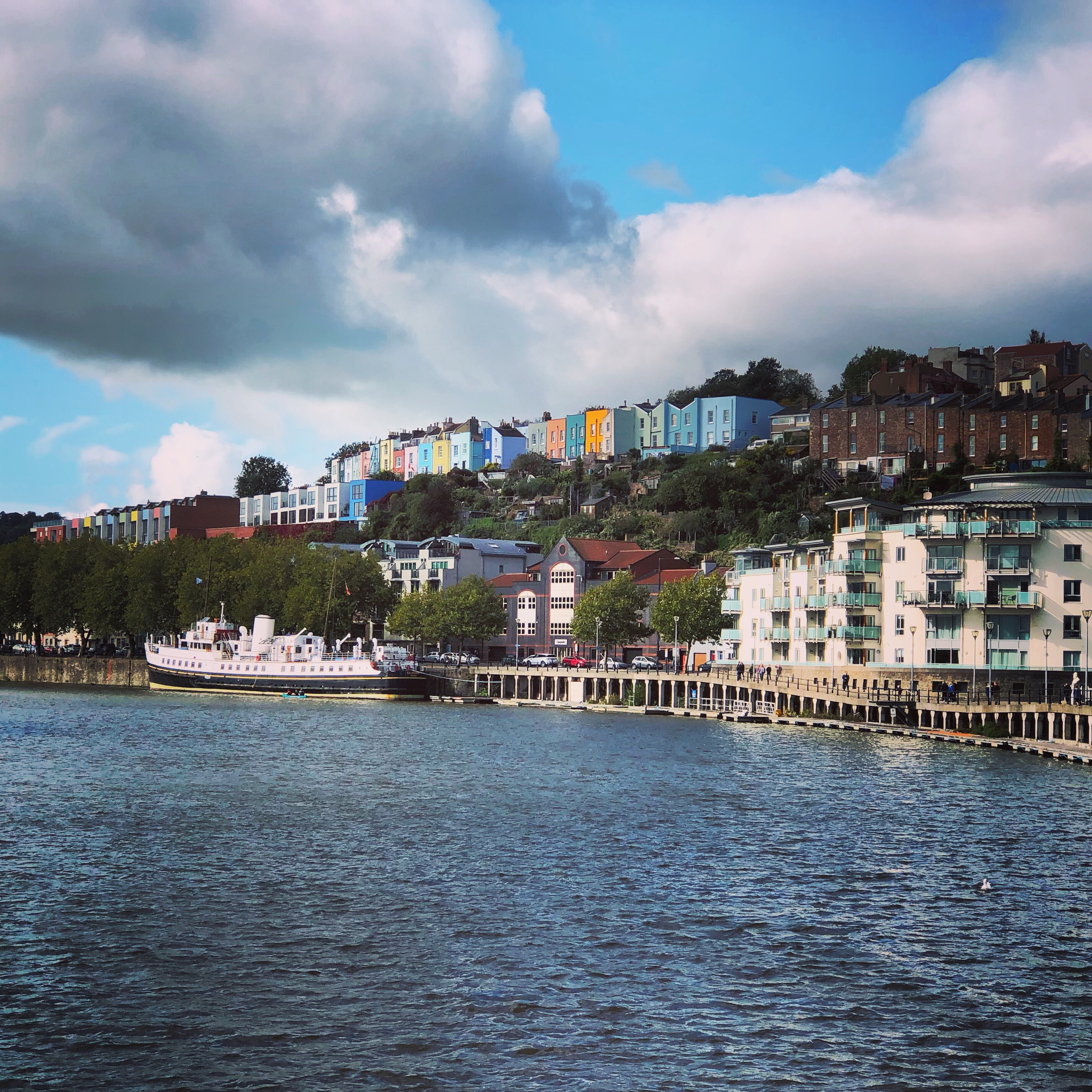 Colourful houses clifton bristol harbour view
