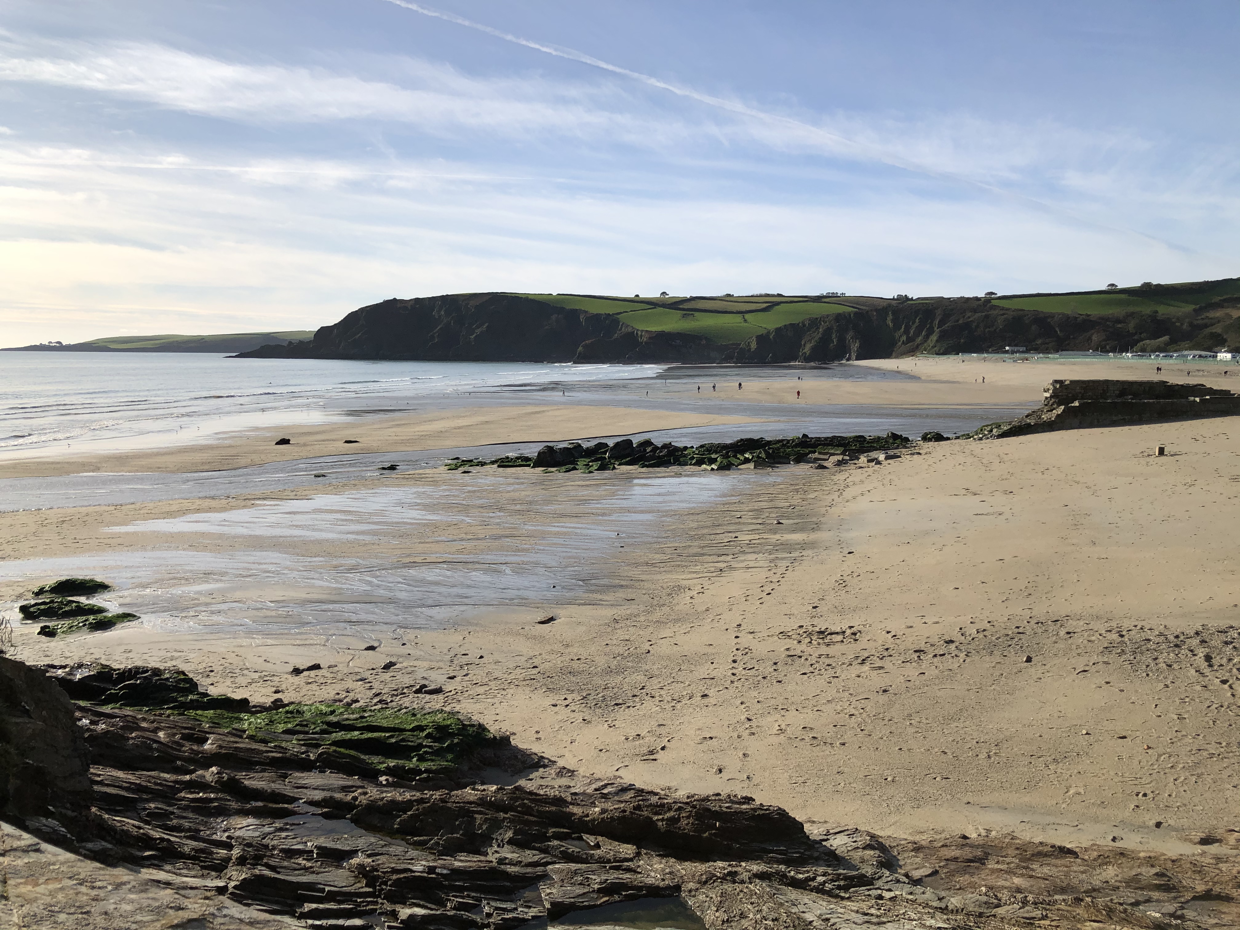 Visiting Pentewan Sands Beach in Cornwall with kids
