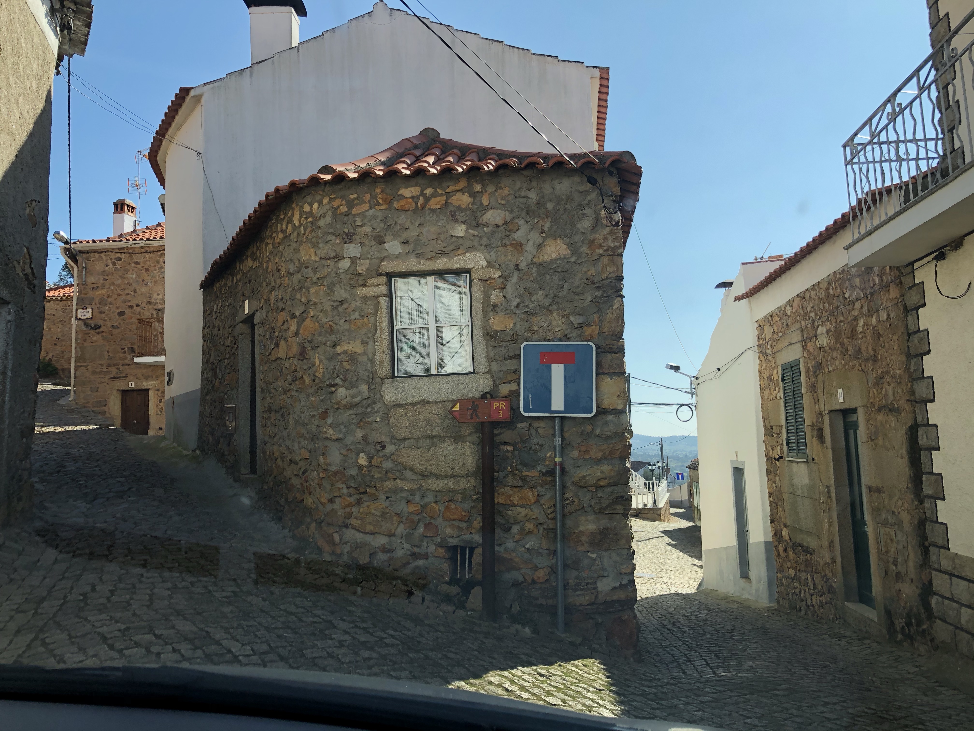 Tiny narrow Portuguese streets in Penha Garcia