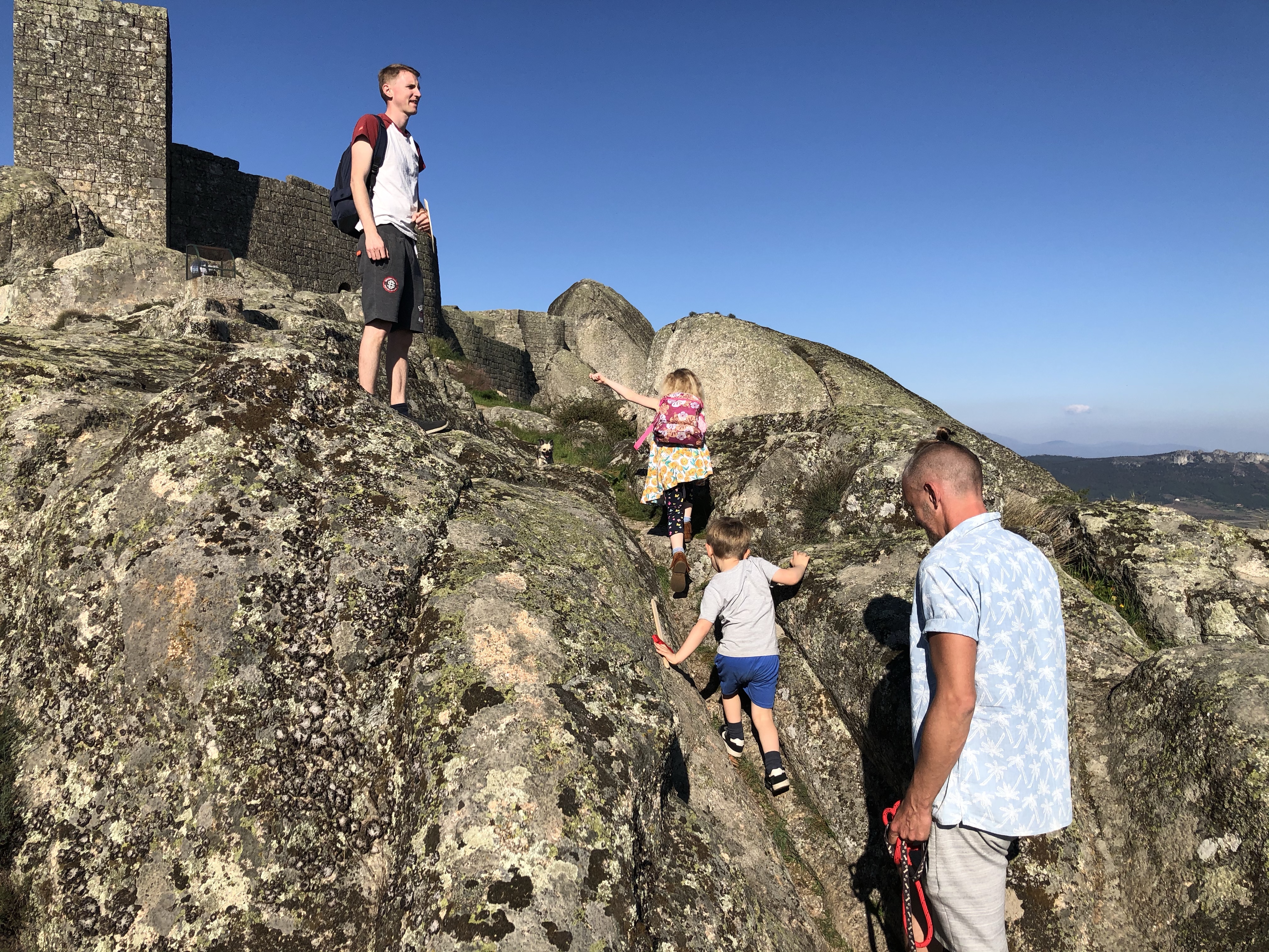 rock village + castle of Monsanto Portugal travel with kids