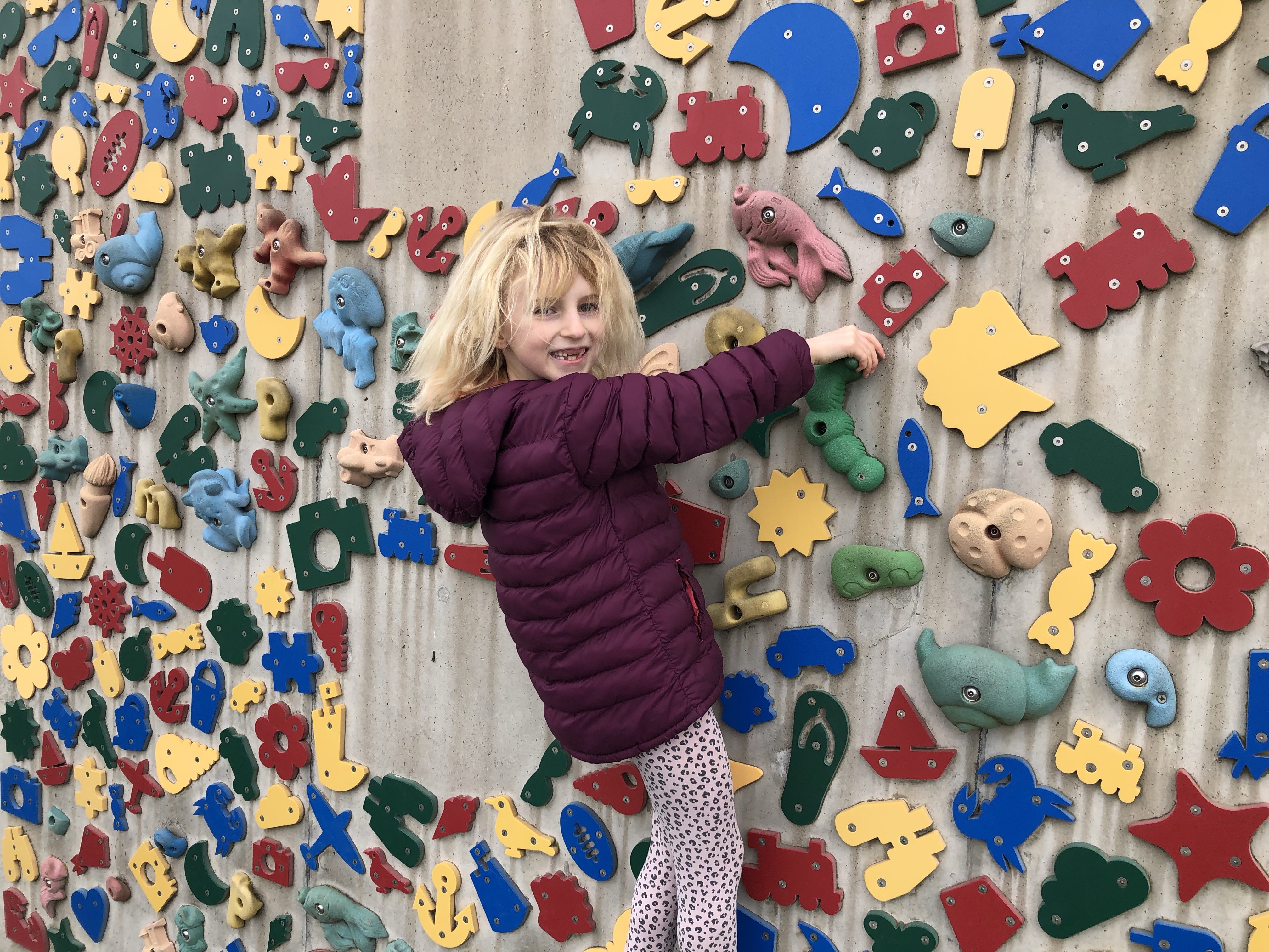 Whitmore Bay beach Barry Island Wales Climbing Wall