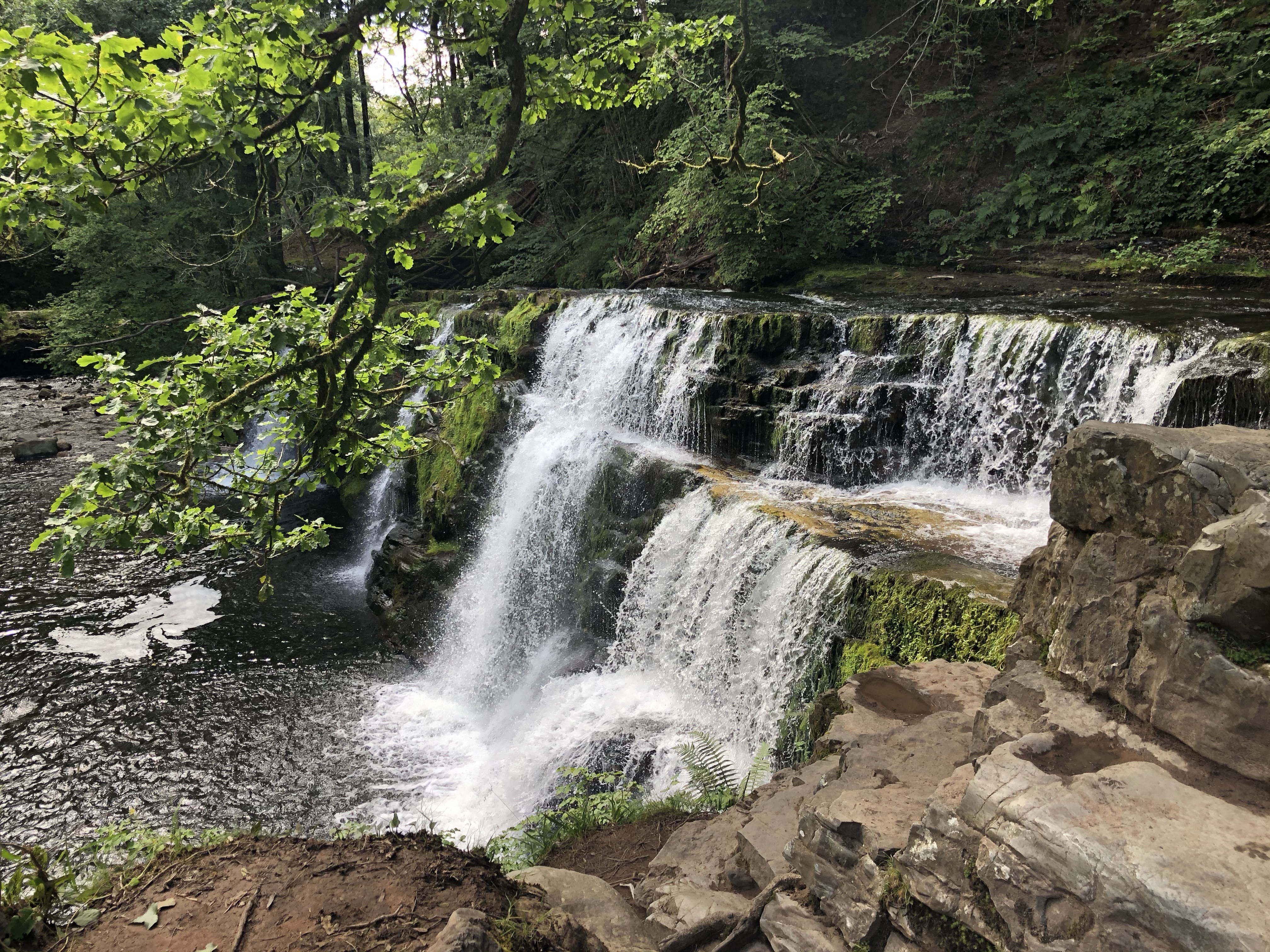 Ystradfellte waterfalls Brecon Beacons National Park four waterfalls walk