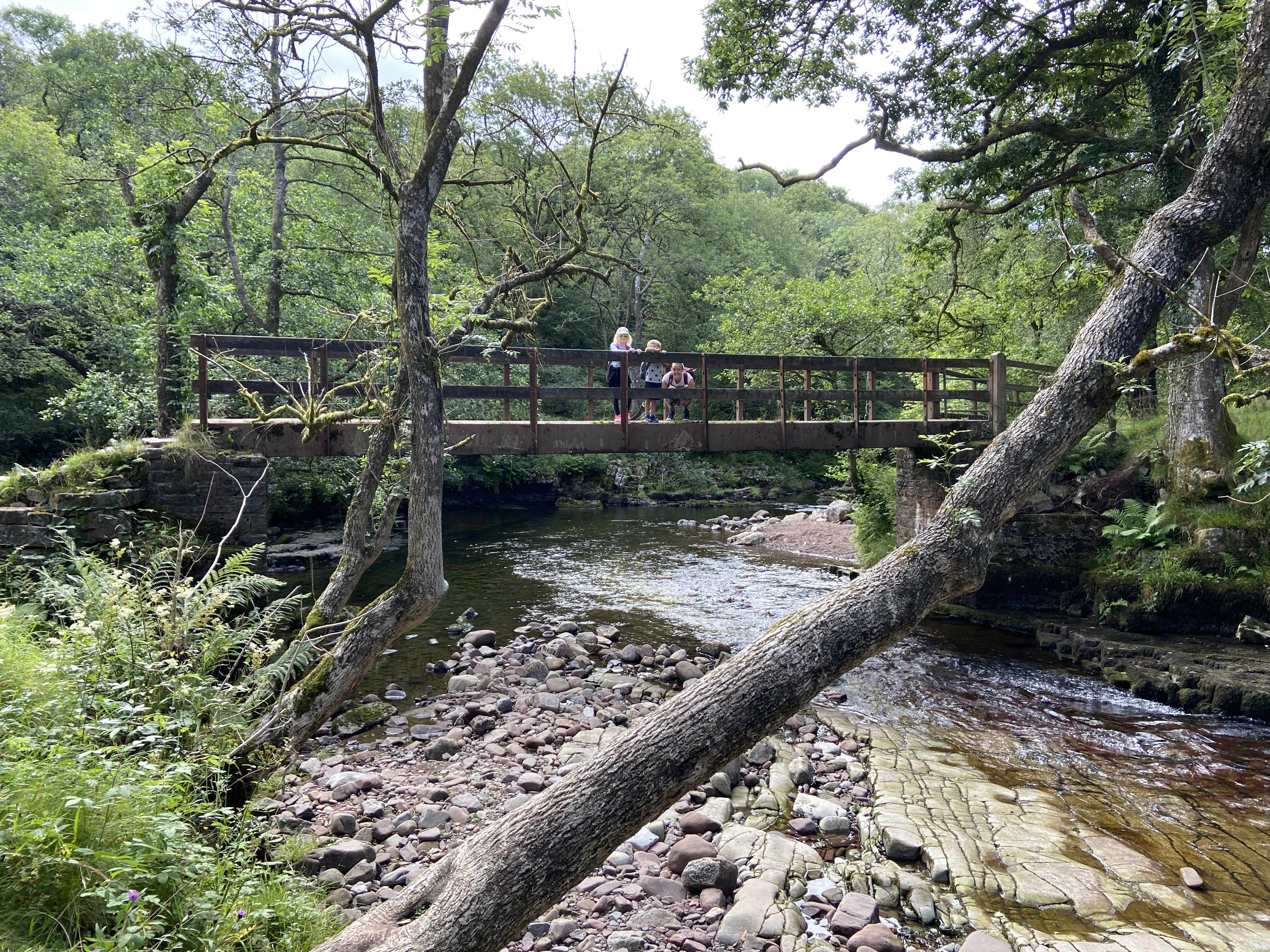 Ystradfellte waterfalls Brecon Beacons National Park four waterfalls walk
