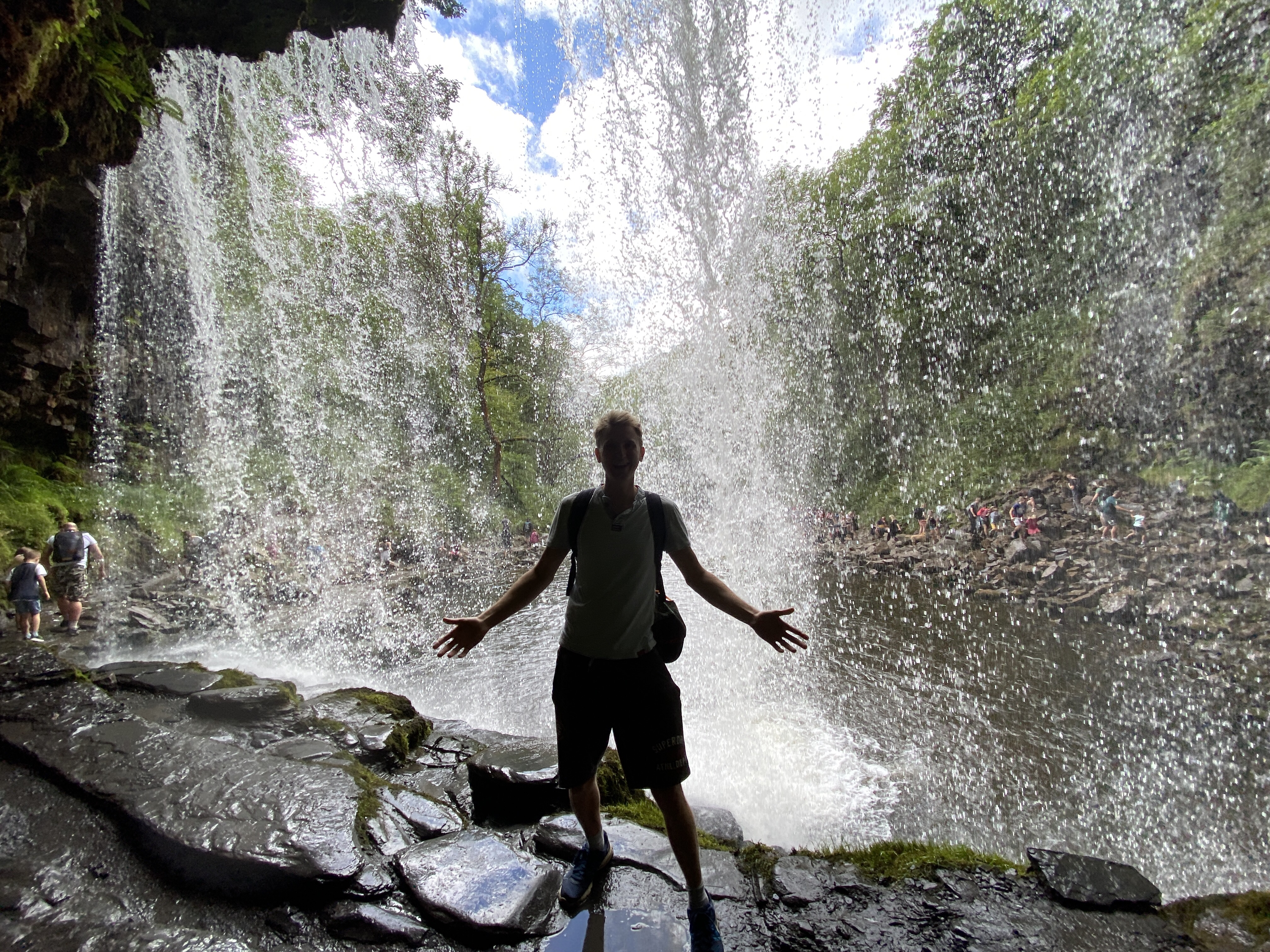 Ystradfellte waterfalls Brecon Beacons National Park four waterfalls walk