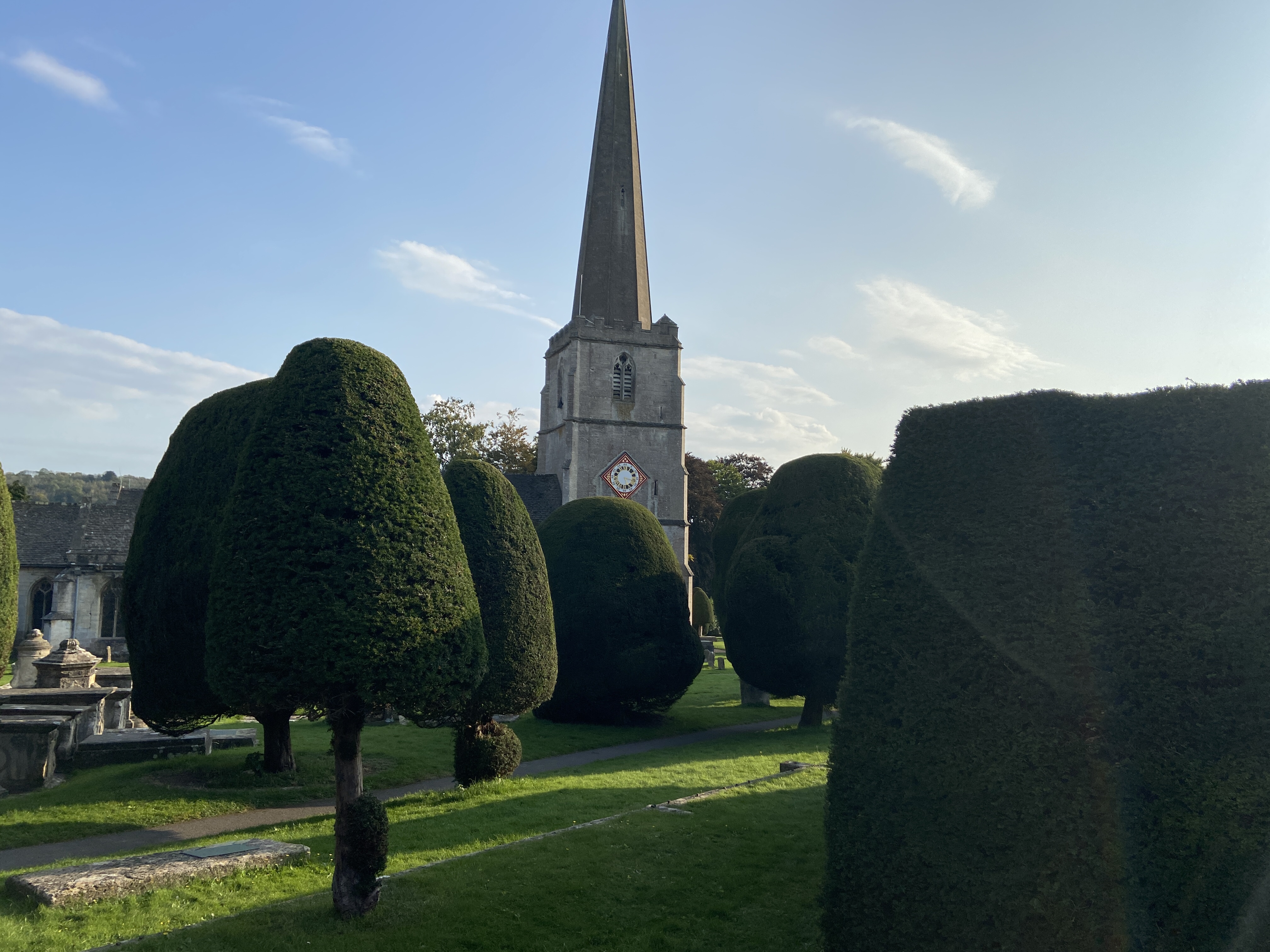 Painswick church 99 trees