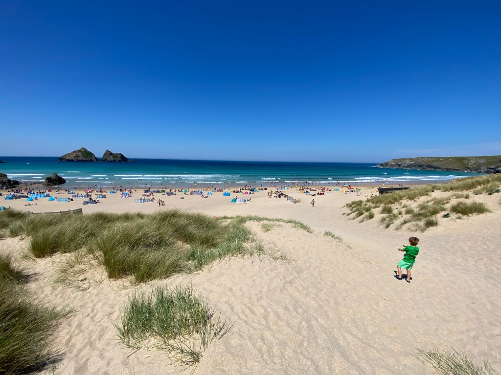 Holywell beach near newquay cornwall