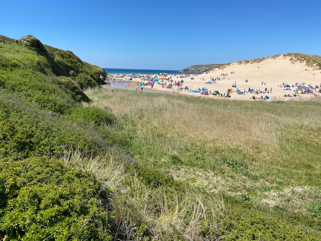 Holywell beach near newquay cornwall