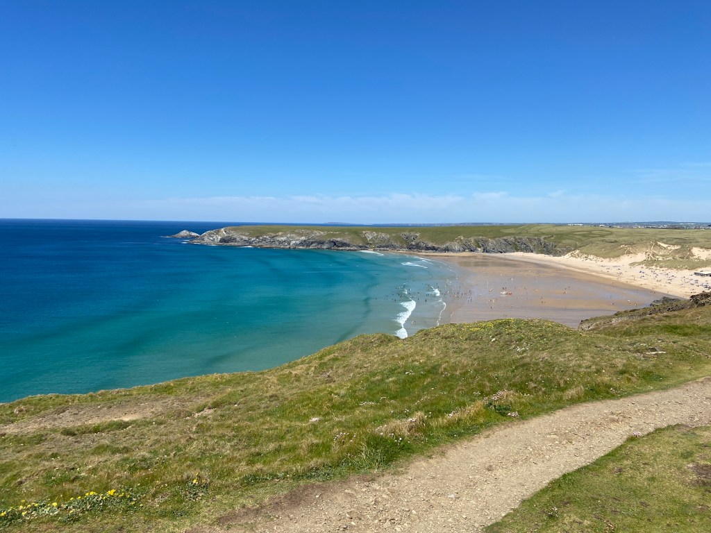 Holywell beach near newquay cornwall