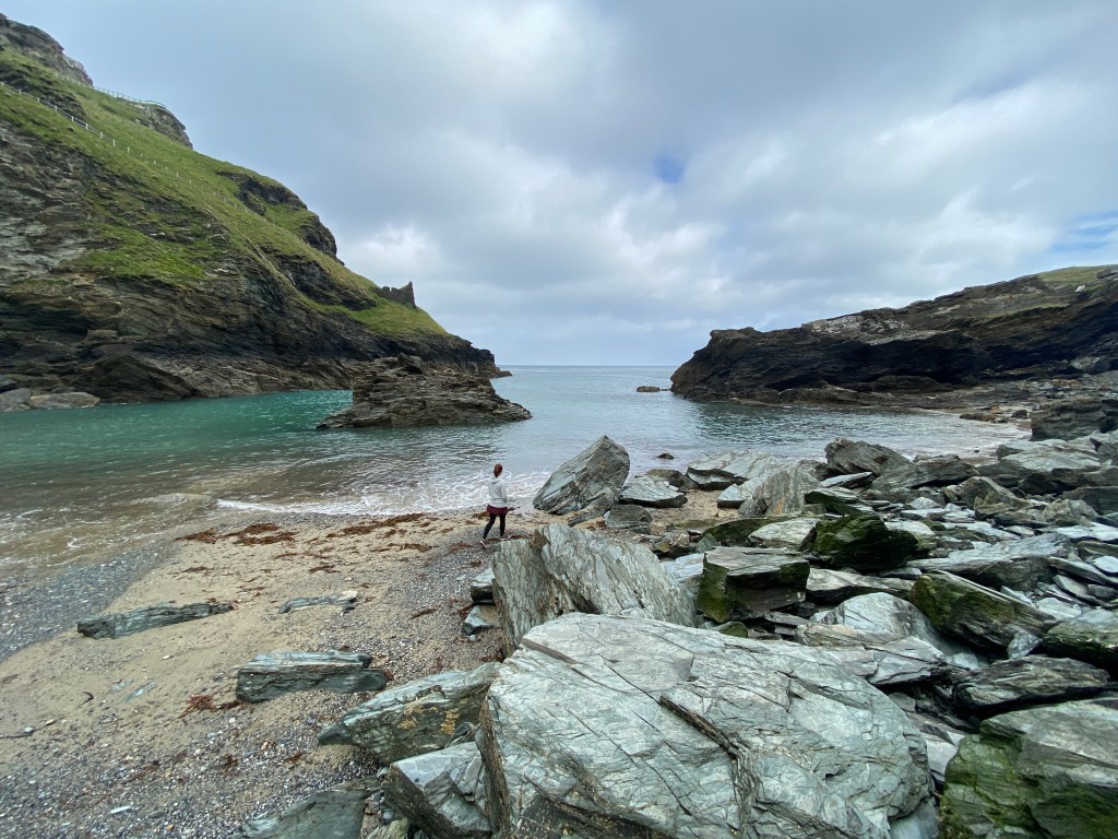 Tintagel beach in Cornwall