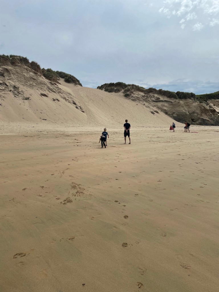 Crantock Beach sand dunes
