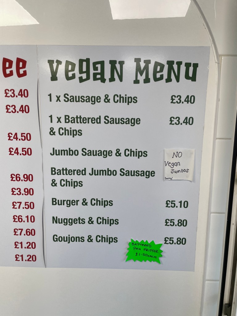 harbour chippy vegan menu
