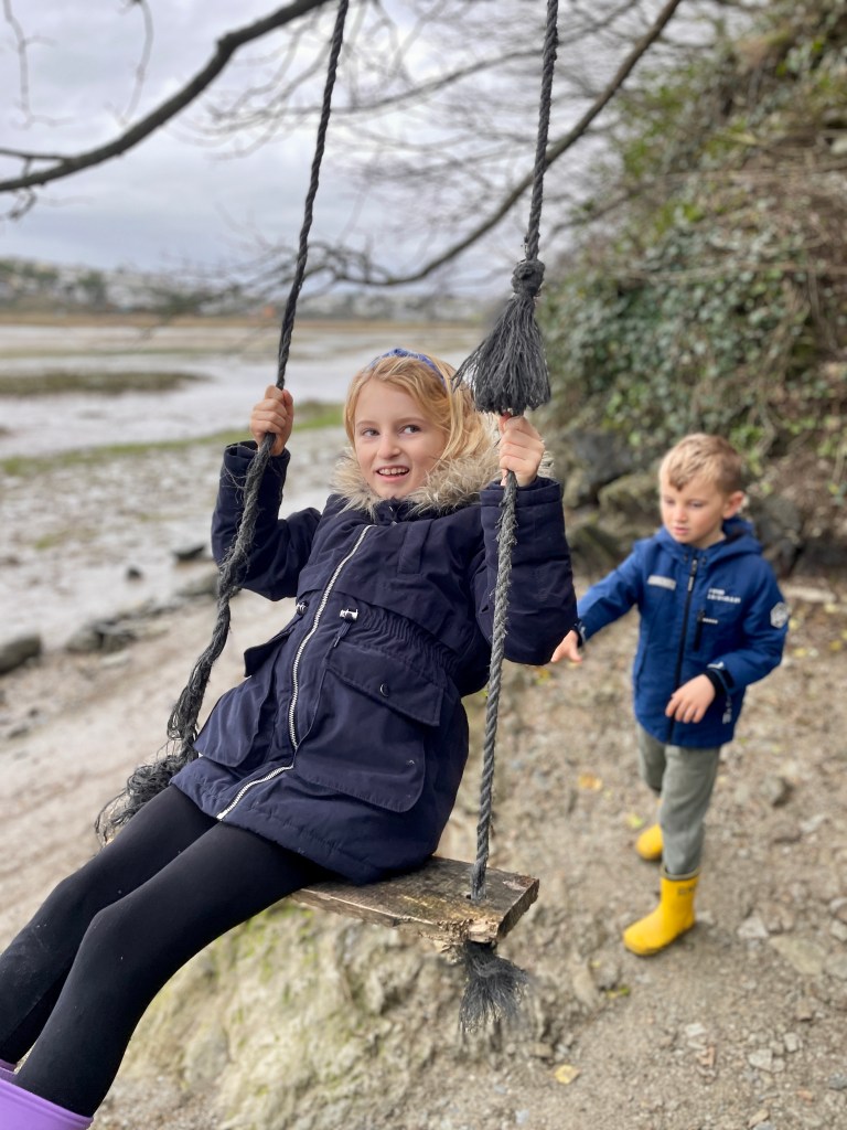 Rope swing Penpol Path River Gannel Crantock