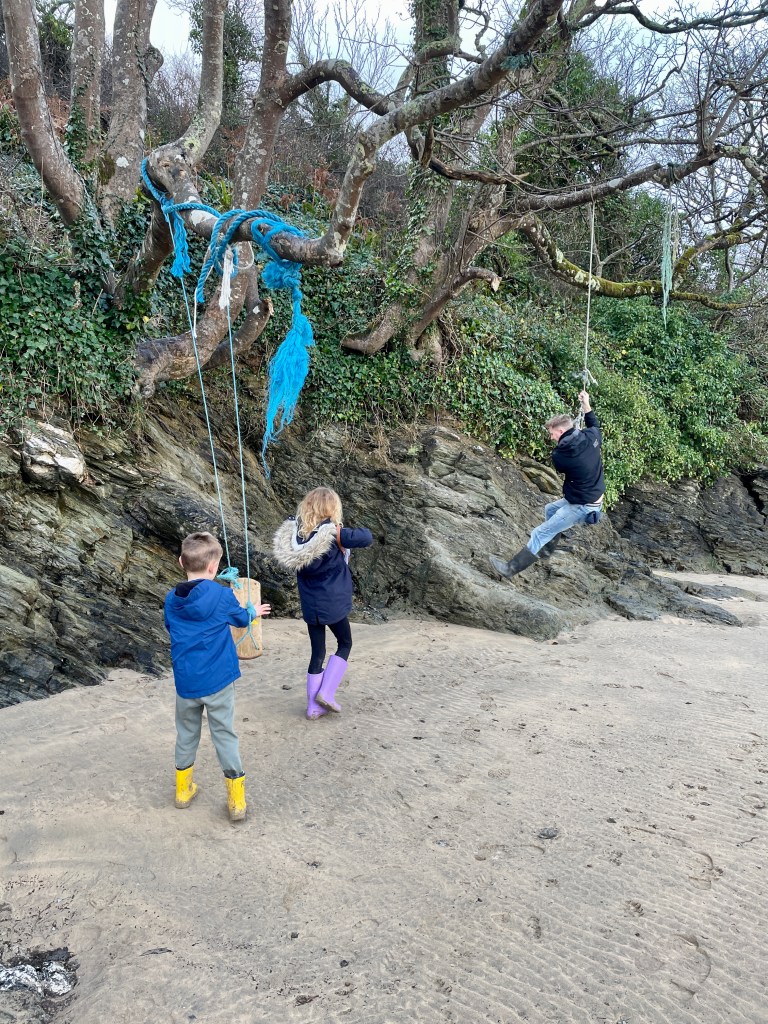 Rope swings along penpol path newquay