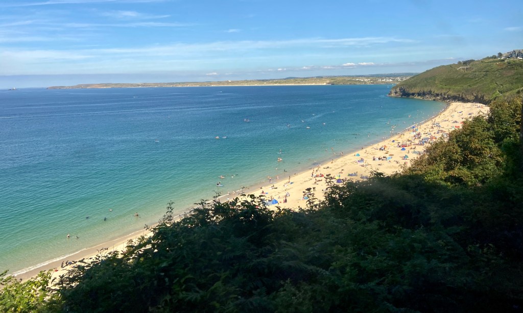 St Erth to St Ives train coastal views out the window