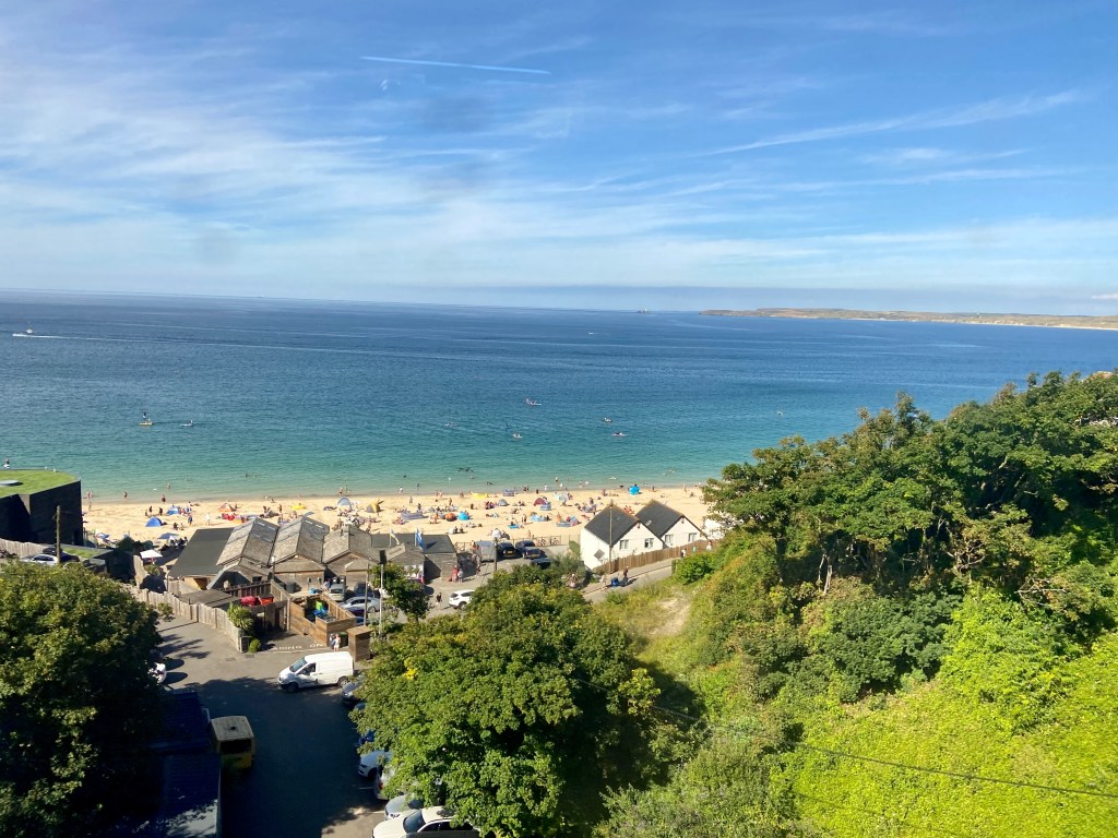 St Erth to St Ives train coastal views out the window