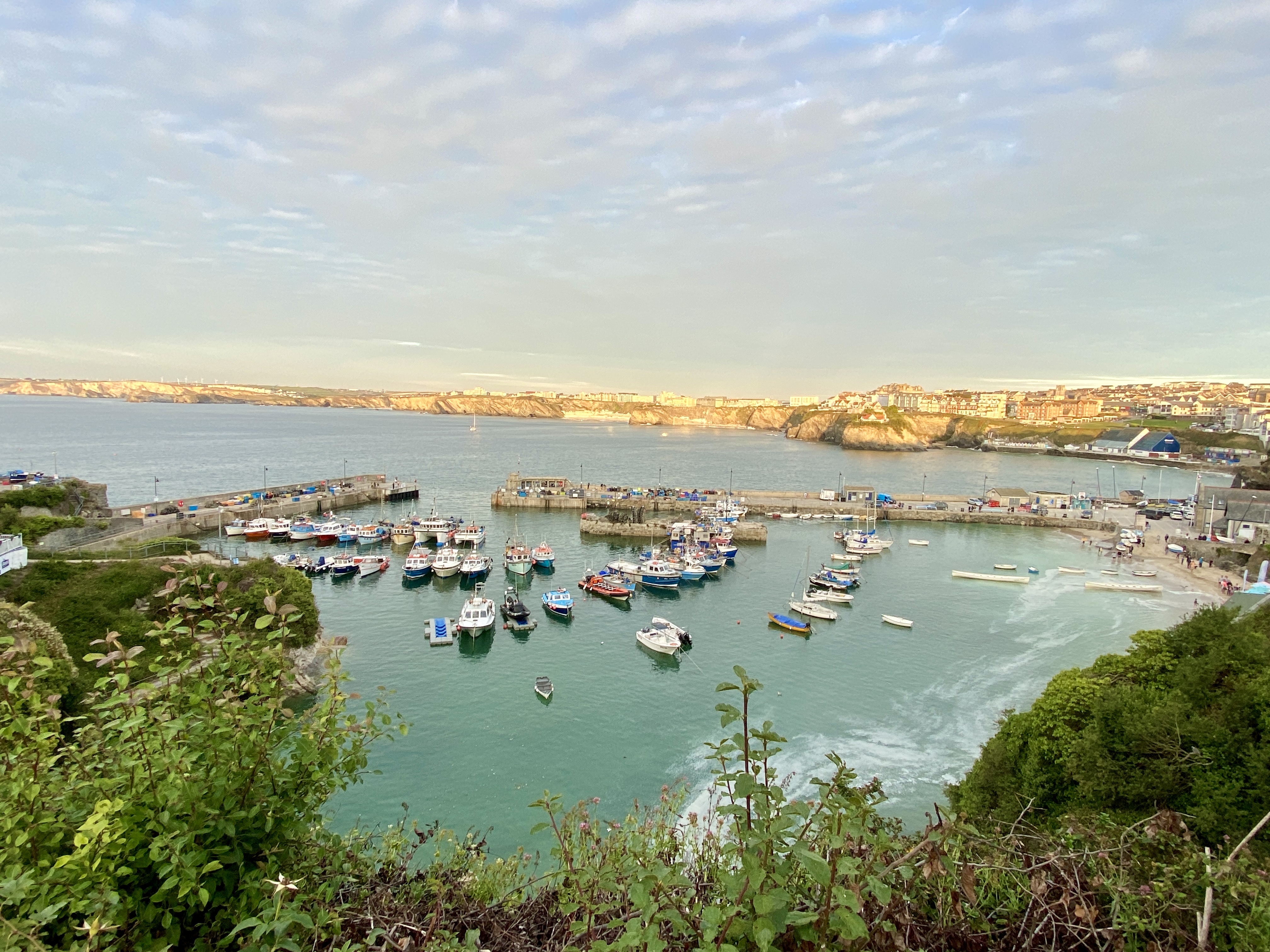 Newquay Harbour high tide