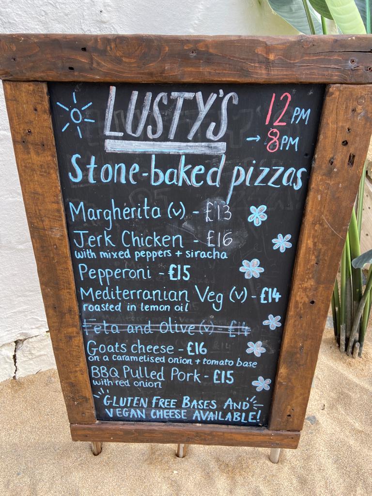 lusty glaze pizza menu
