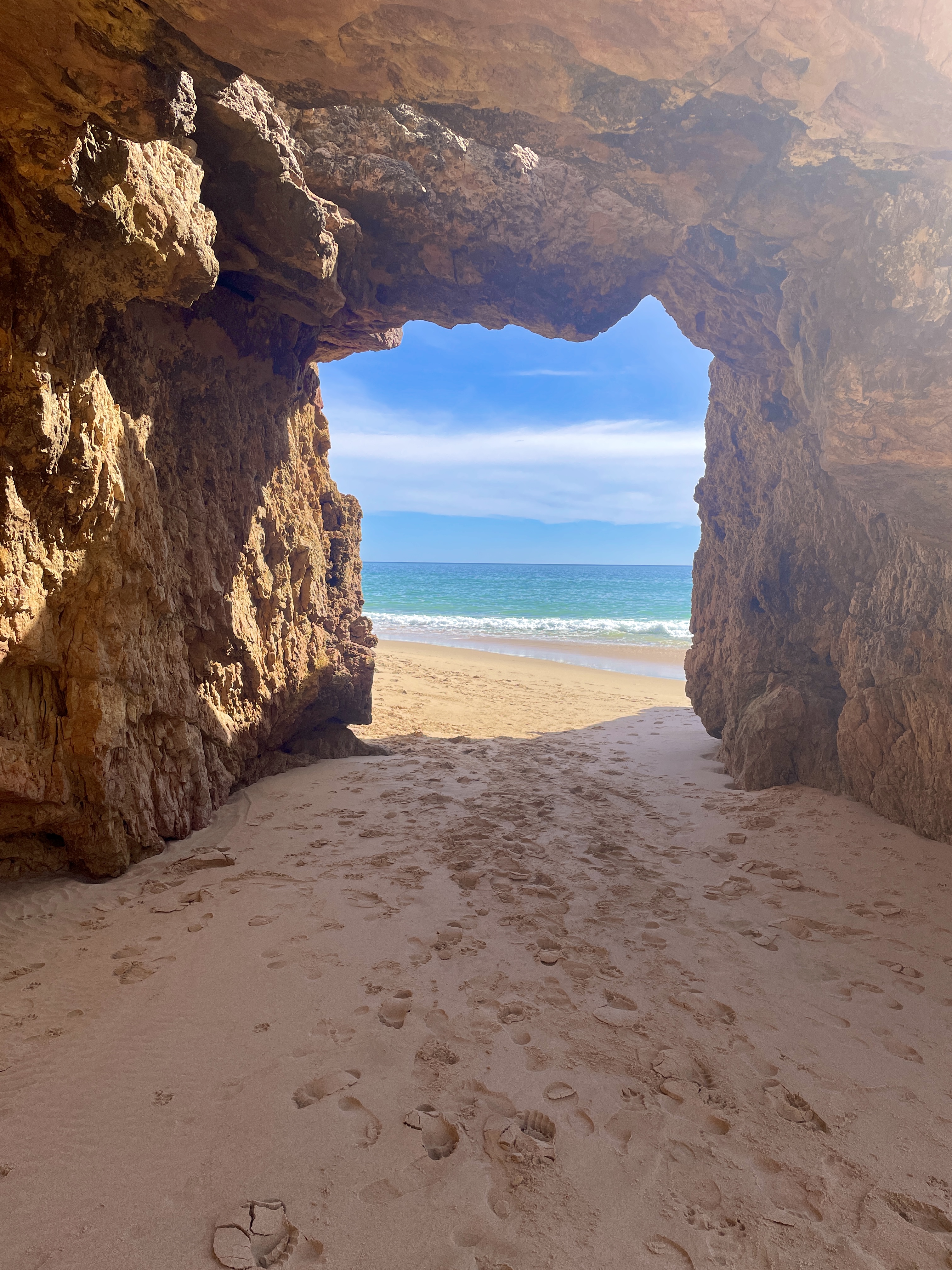Unique rock formations with stunning sea view at Praia da Andorinha