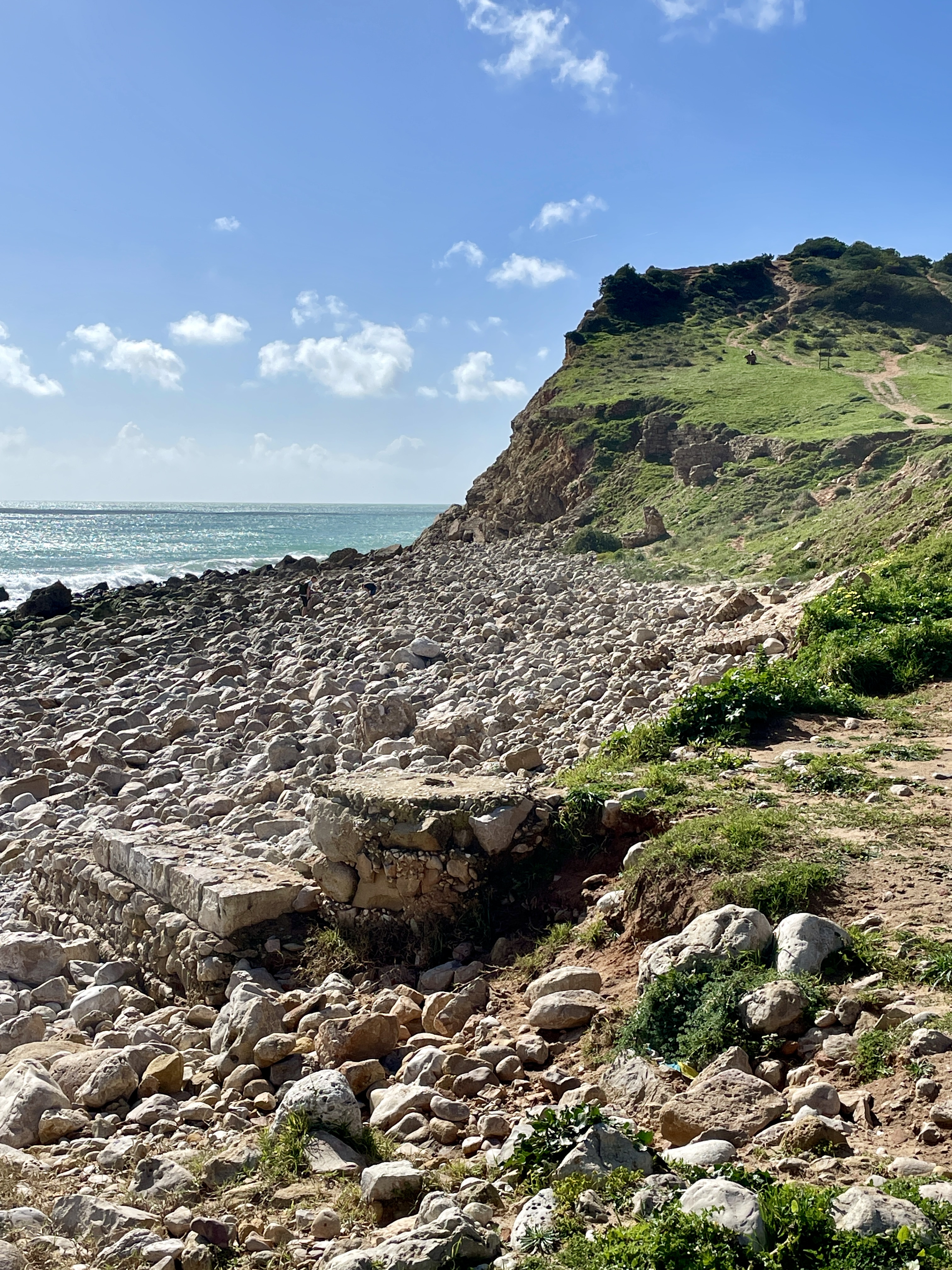 Rocky beach at Praia da Boca do Rio