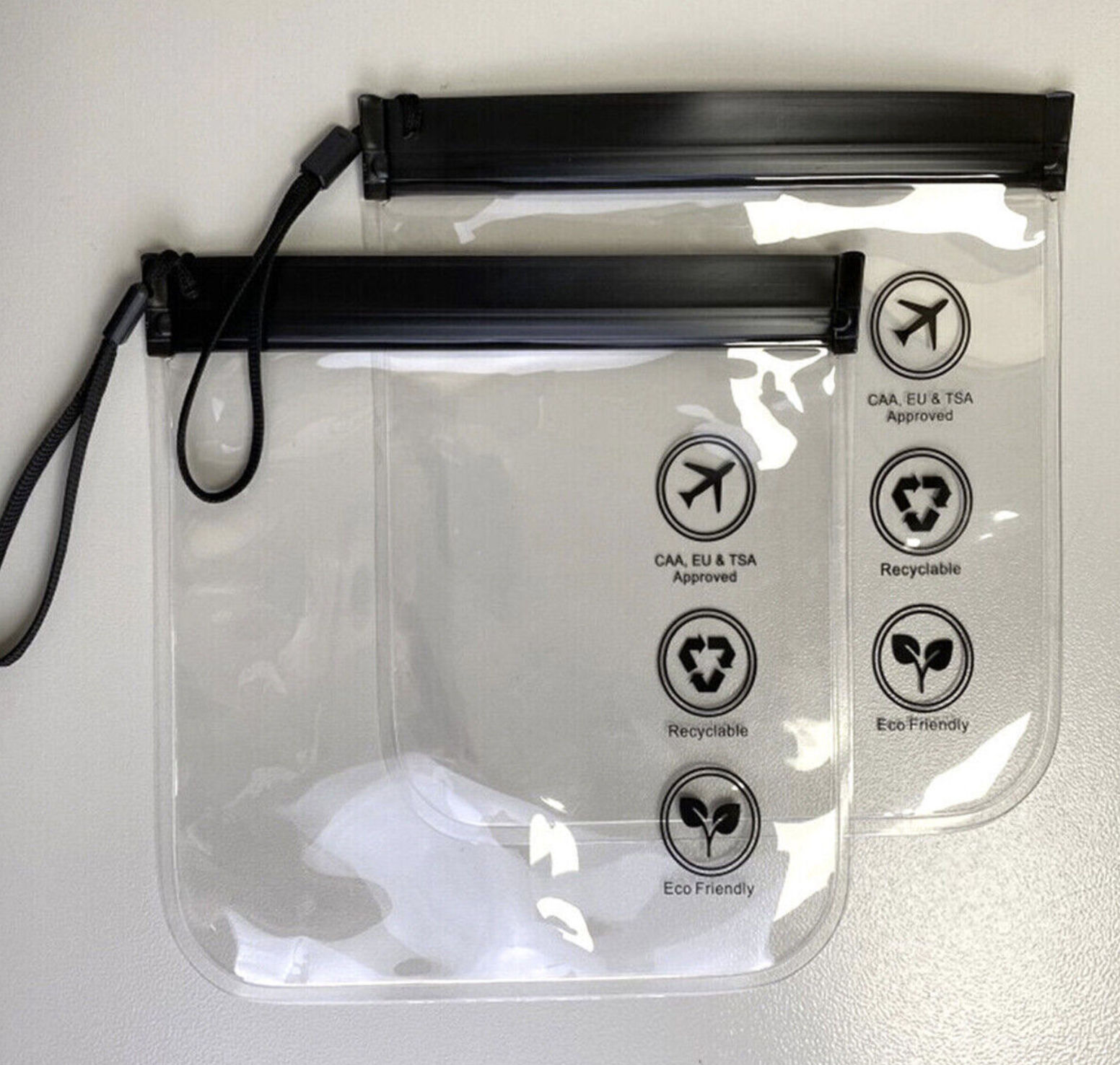 20x20cm clear pouch for toiletries travel