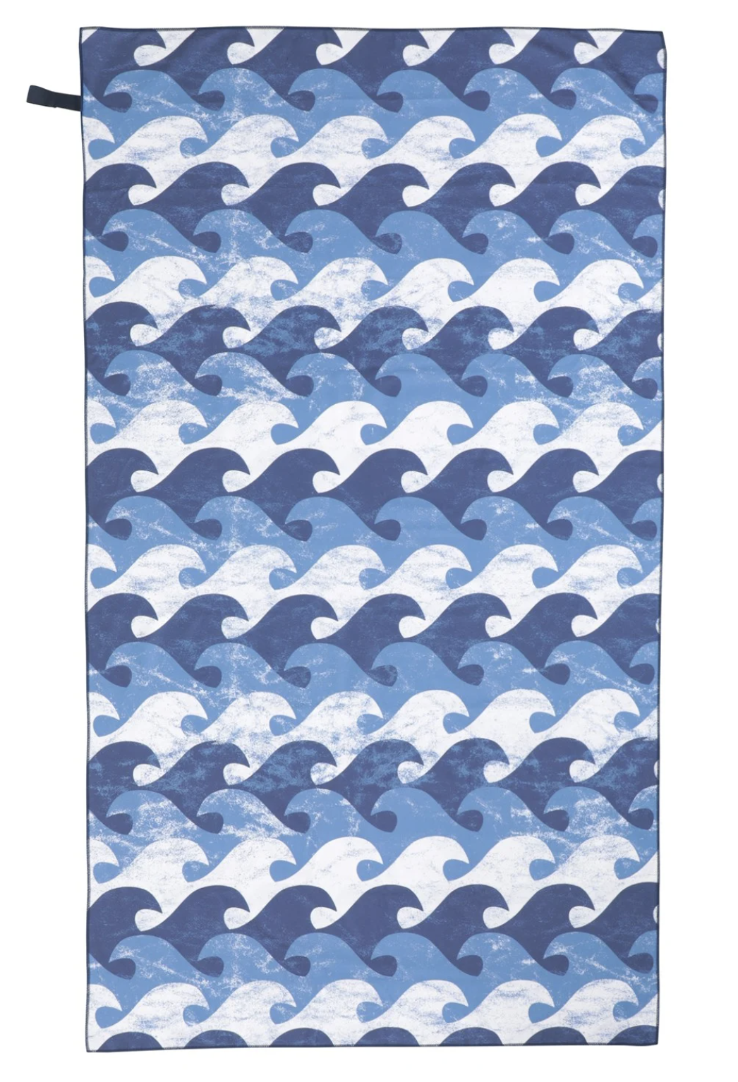 Travel Beach Towel Minimal Foldable Lightweight Blue Waves