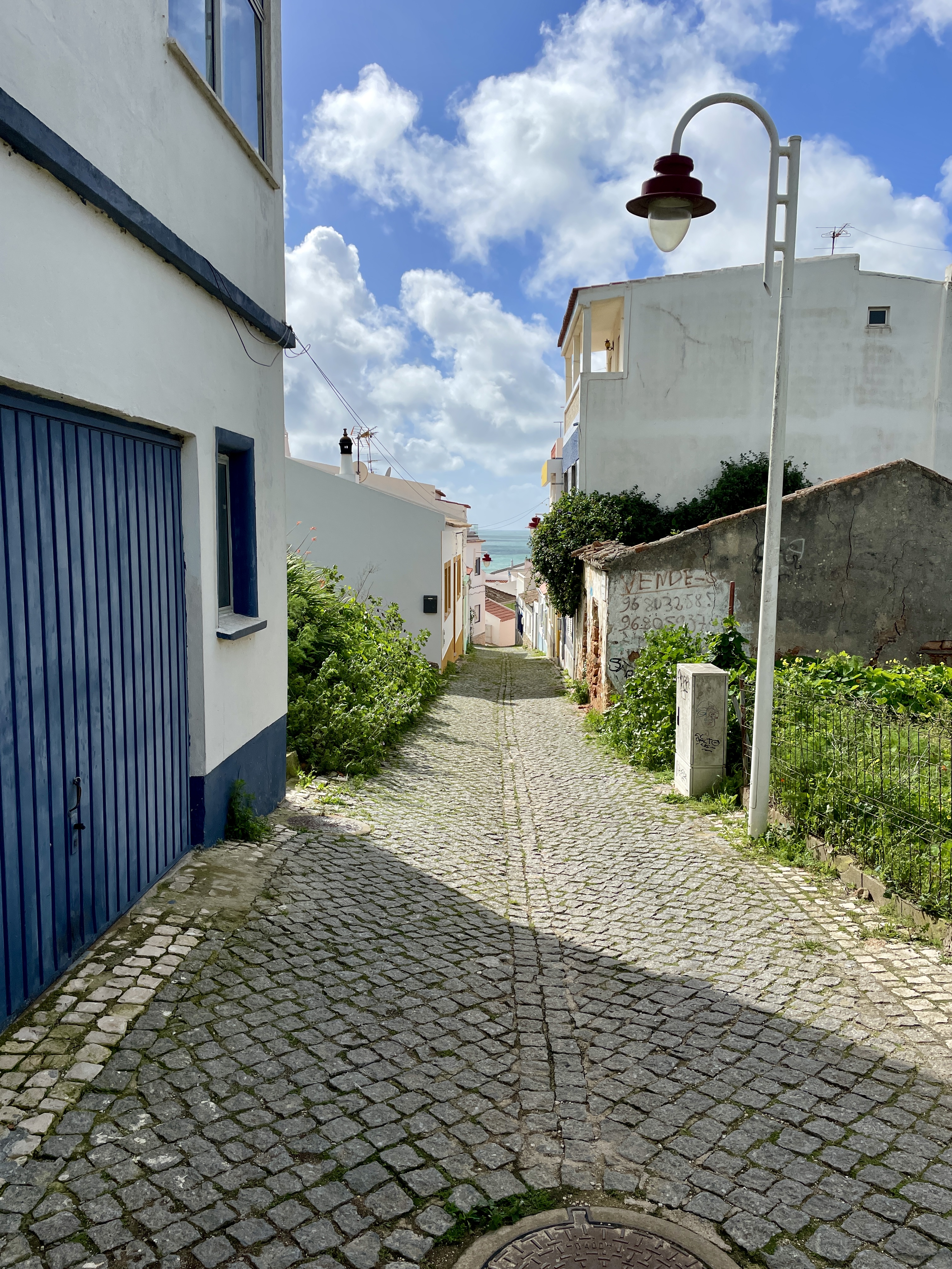 Streets and houses of Salema in Portugal