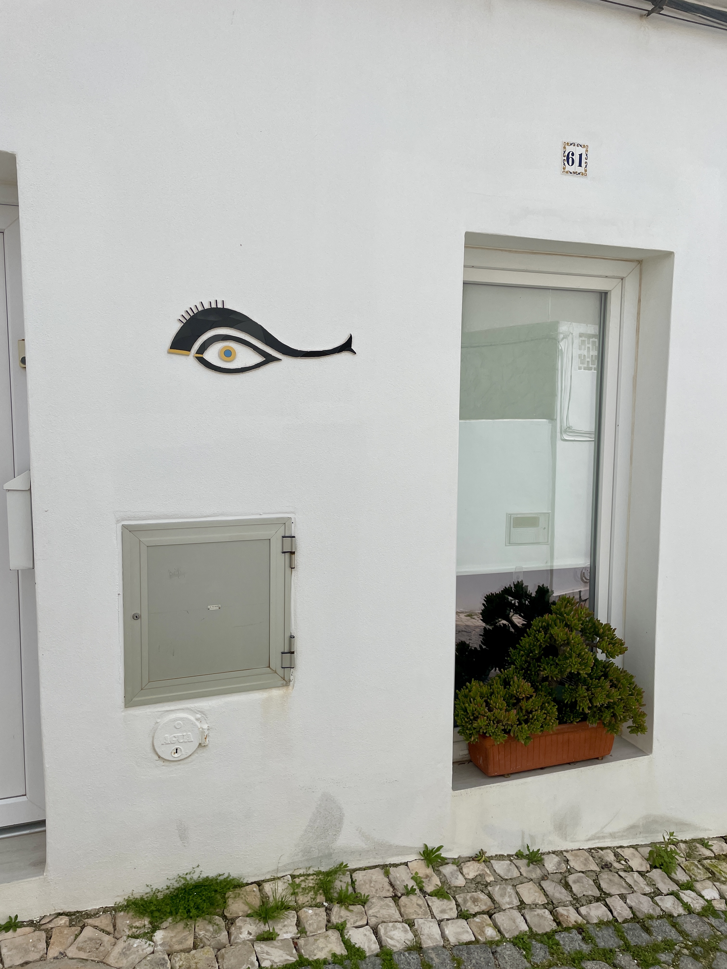 Streets and houses of Salema in Portugal