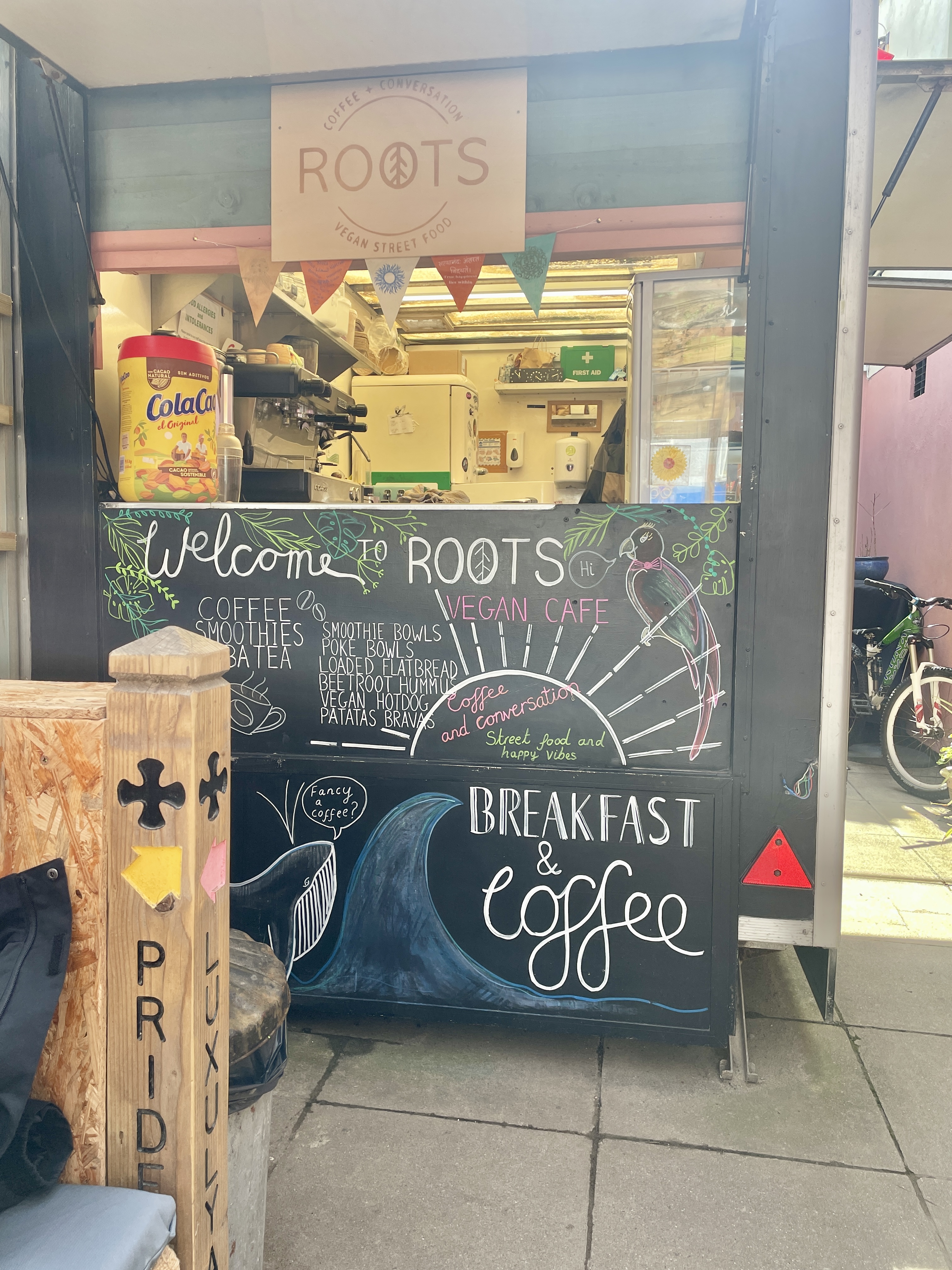 Roots Vegan Cafe PerranPorth Near Newquay in Cornwall