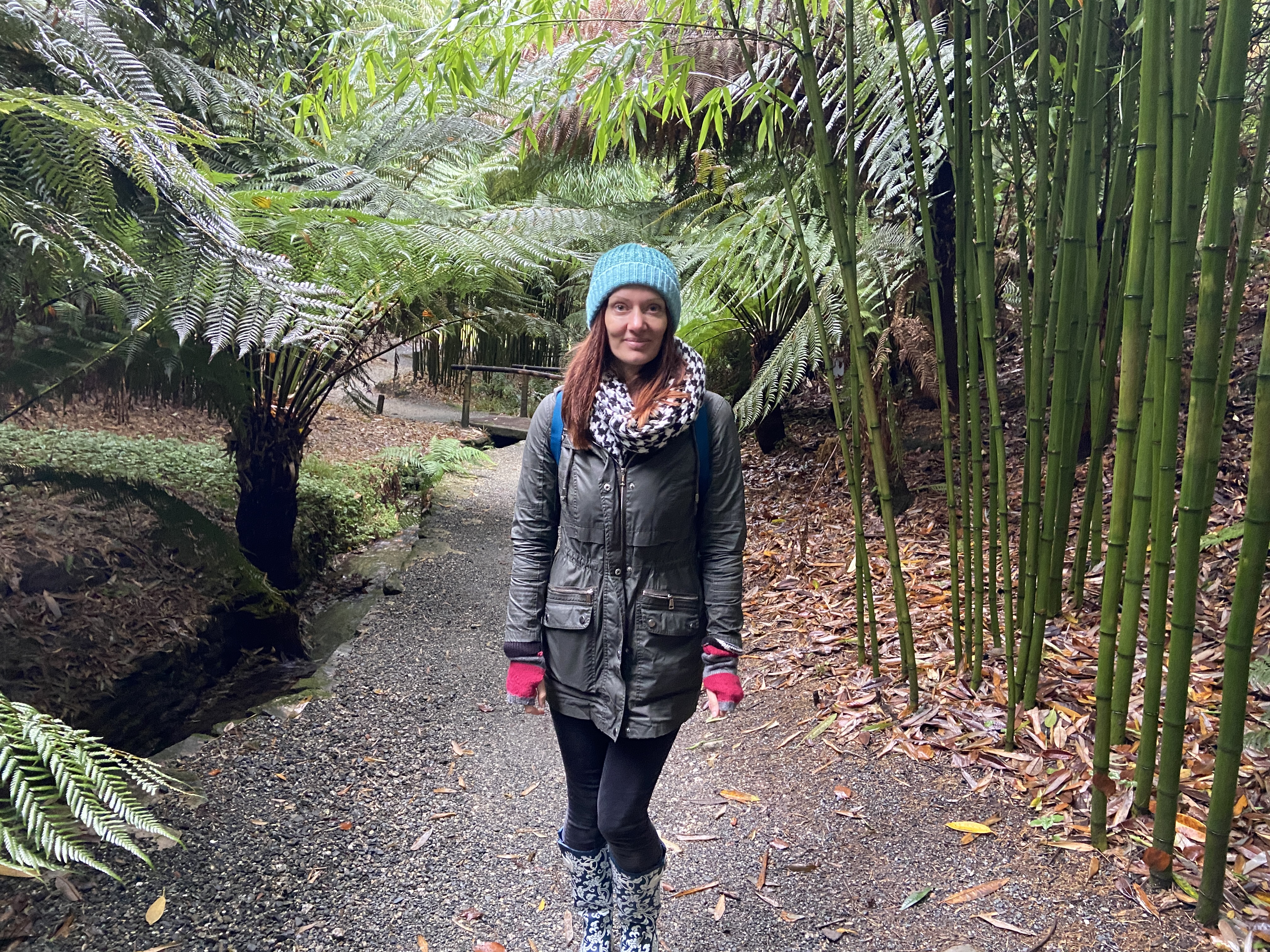 Happy in tropical paradise at Trebah Gardens!
