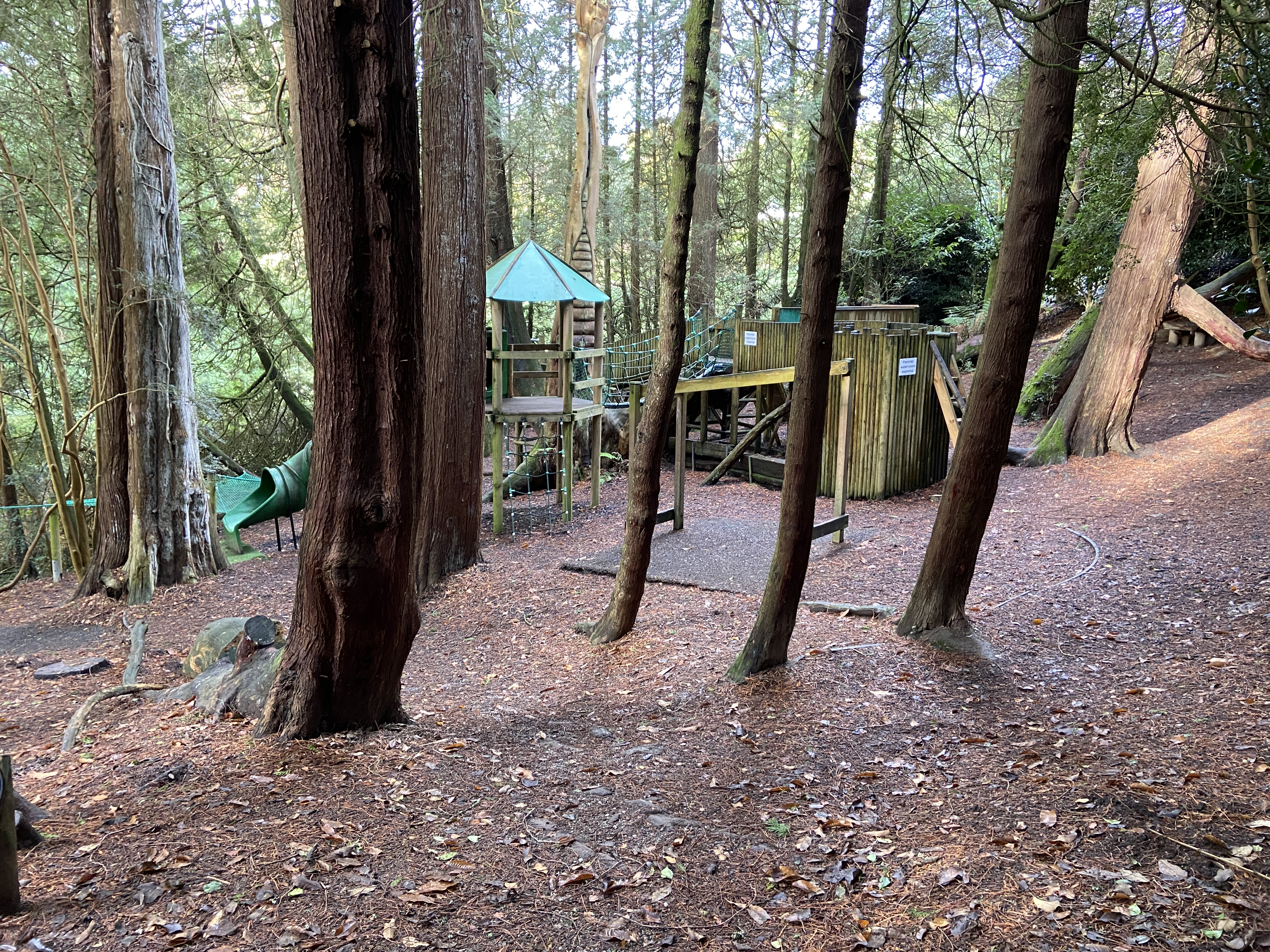 Large wooden adventure playground at Trebah gardens