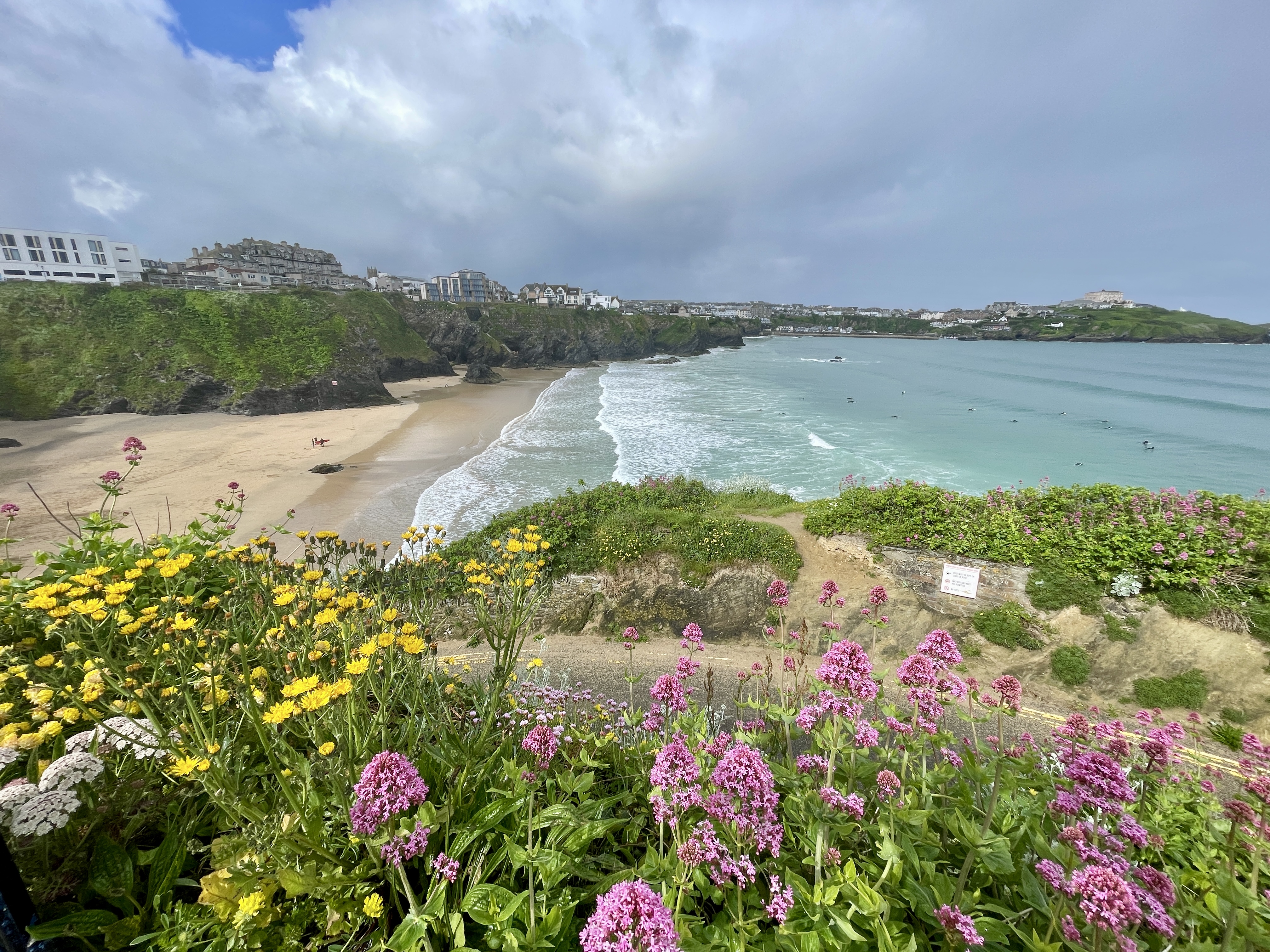 At high tide you can't walk along to the other beaches and Great Western is its own secluded cove