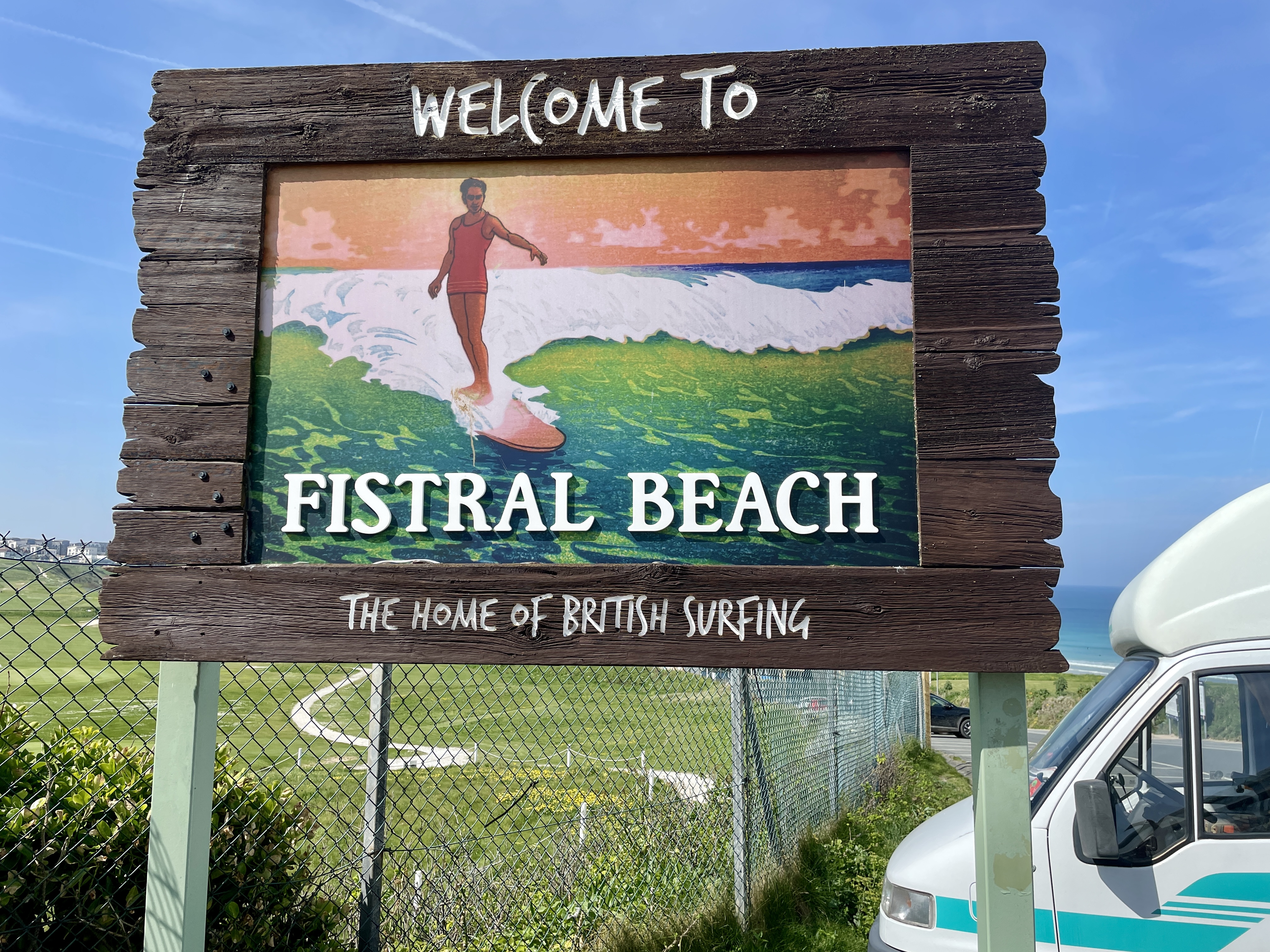 Welcome to Fistral Beach The Home of British Surfing sign