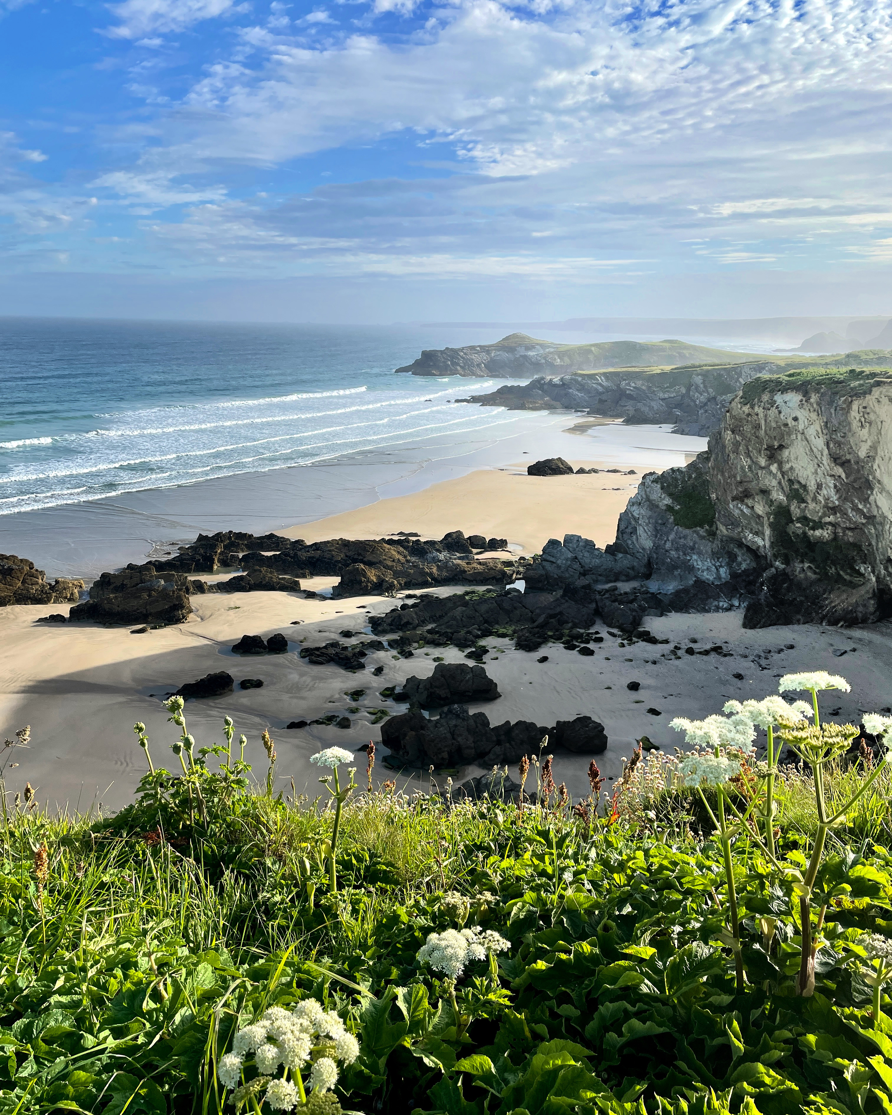 View over Lusty Glaze to Porth Island in Newquay