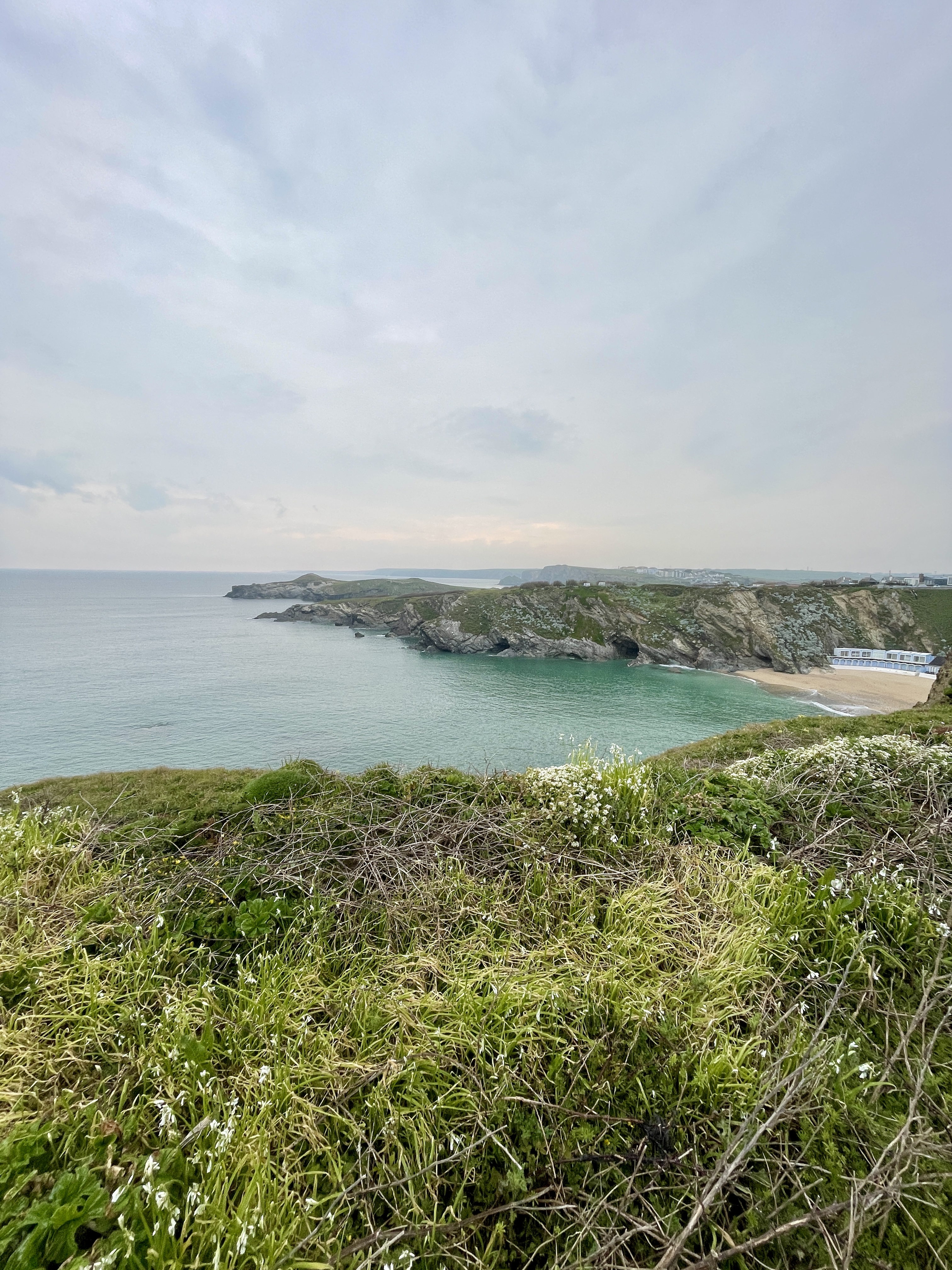 Lusty Glaze from above the cliffs.