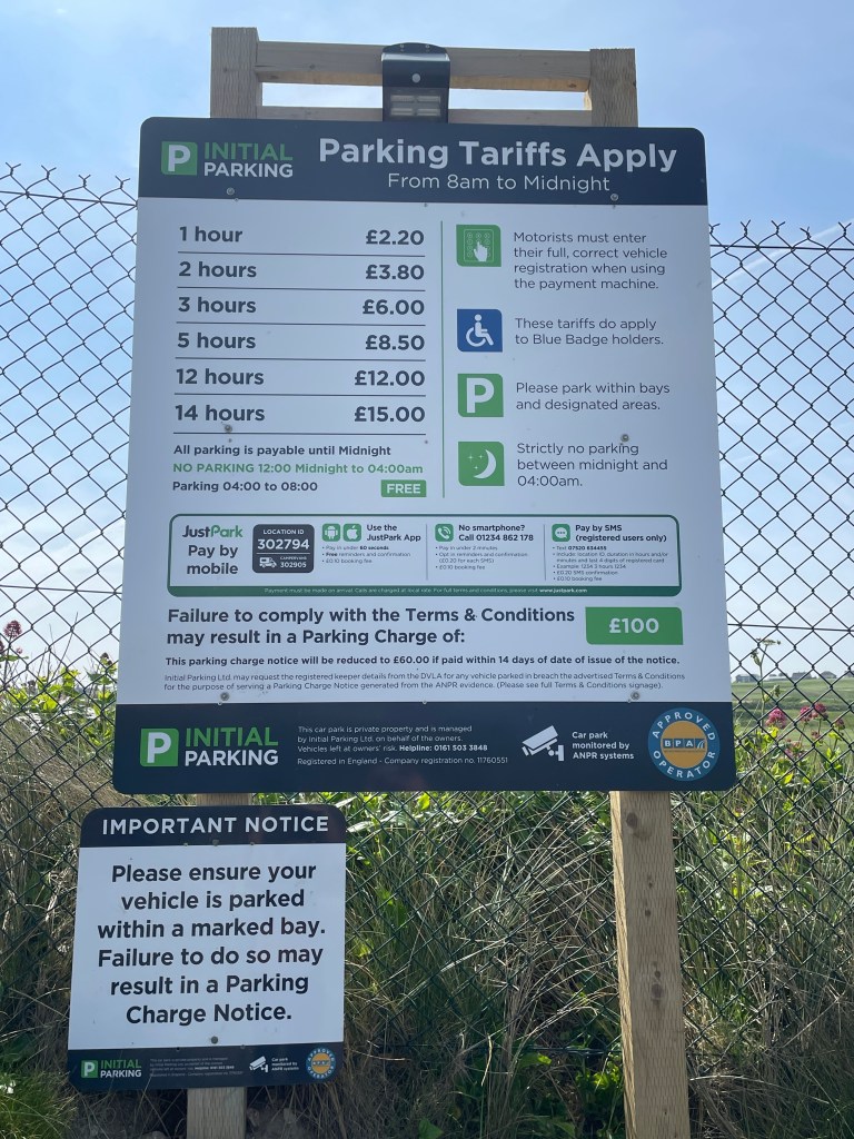 fistral beach parking charges