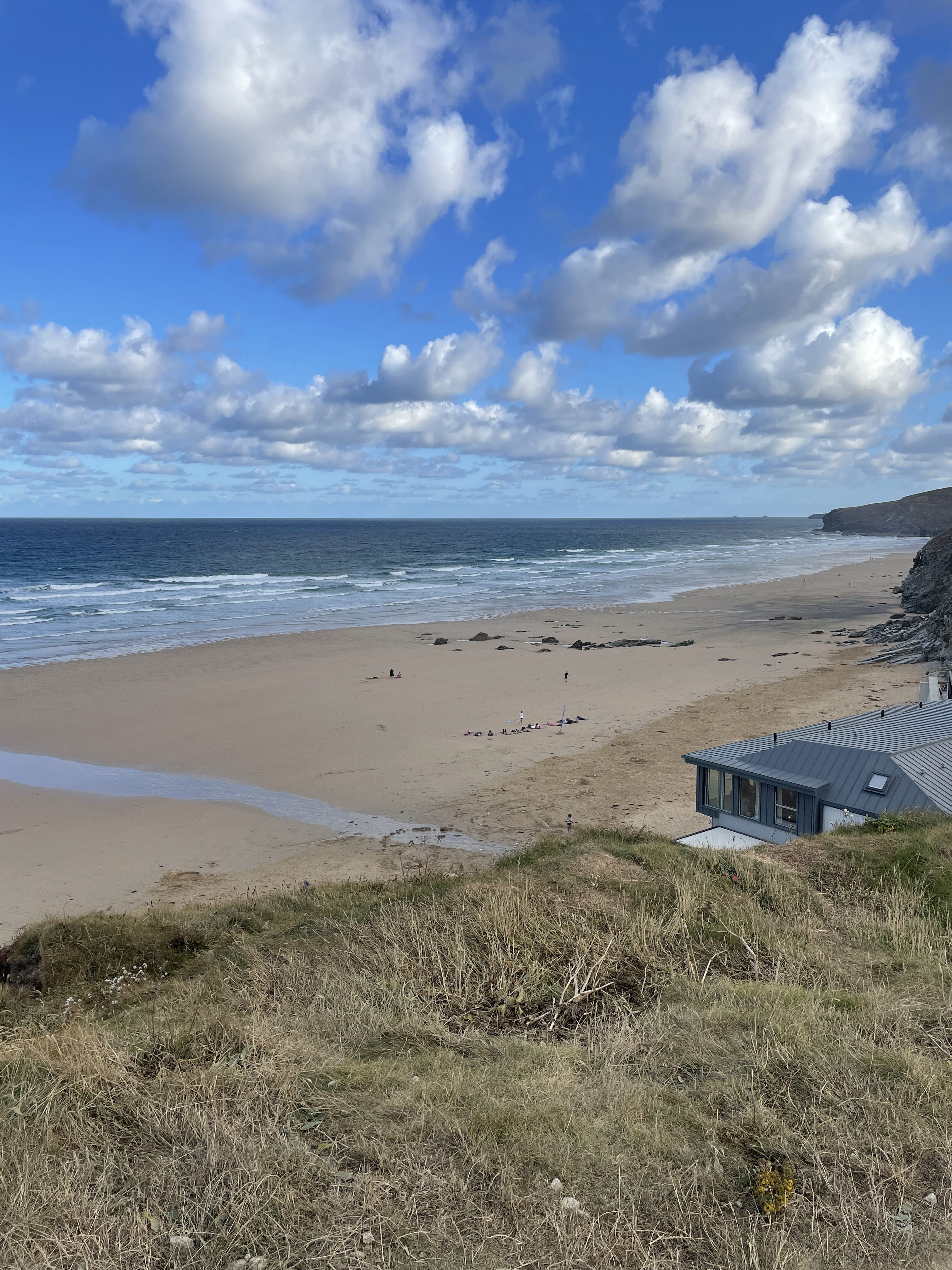 Yoga on the beach at Watergate Bay