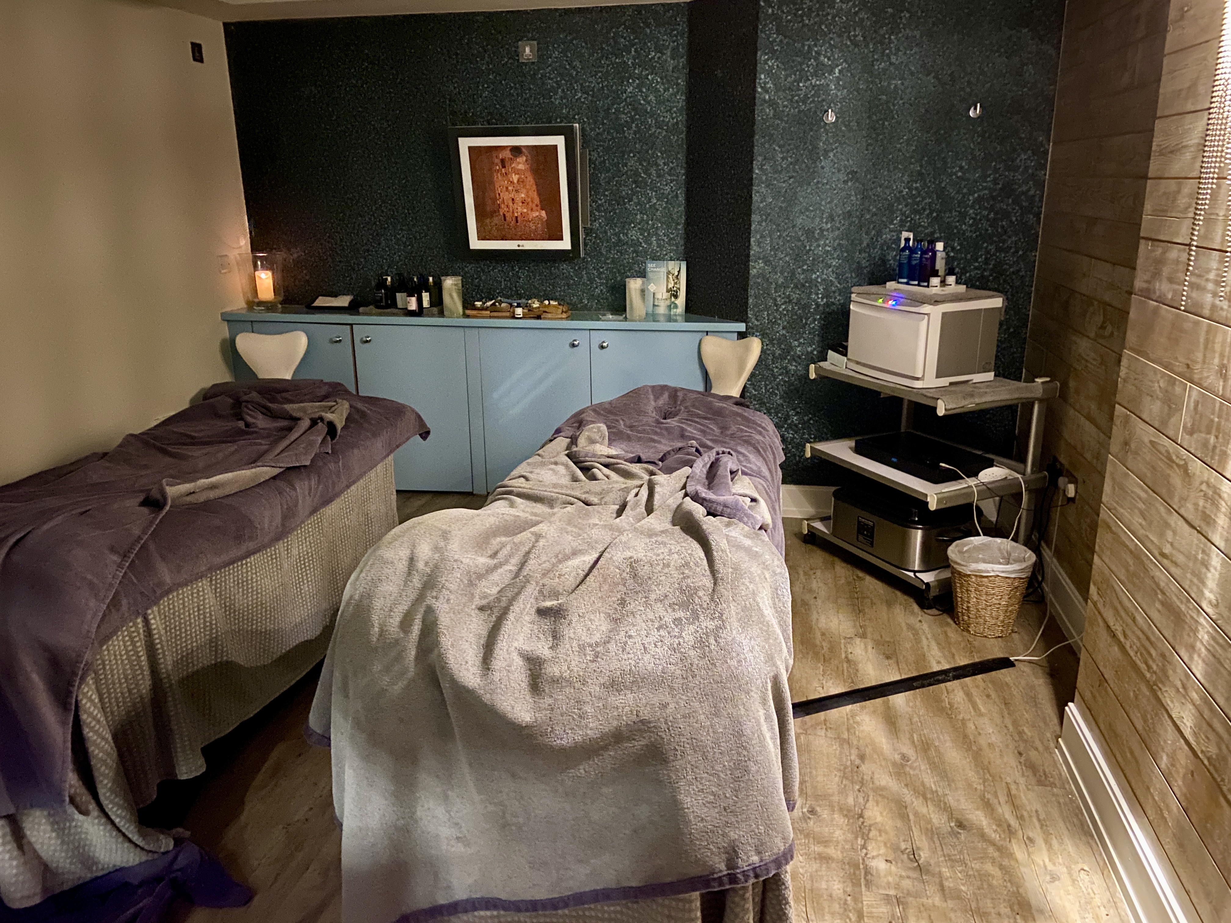 Couples massage area at The Headland Hotel and spa