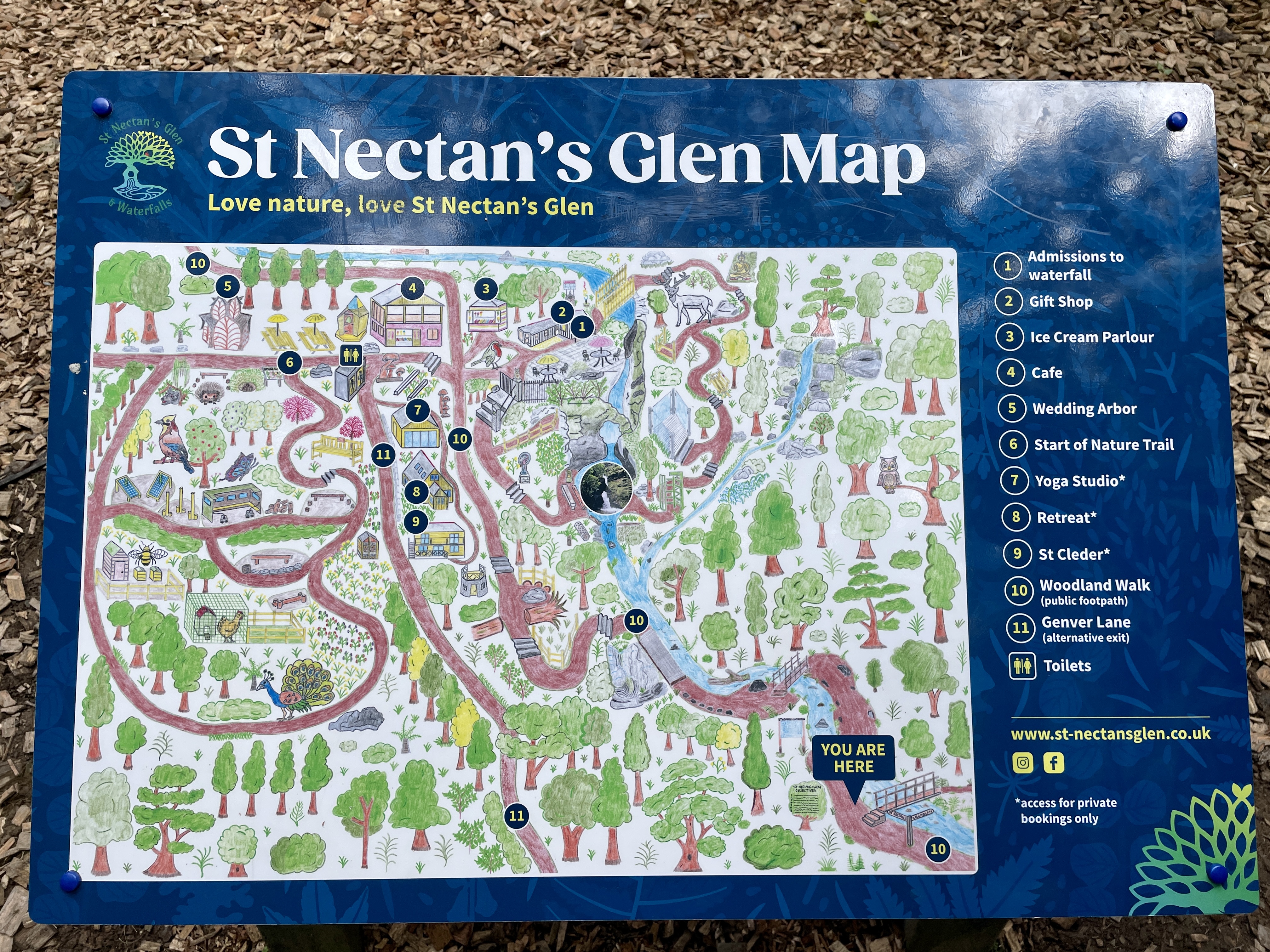 St Nectan's Glen Map