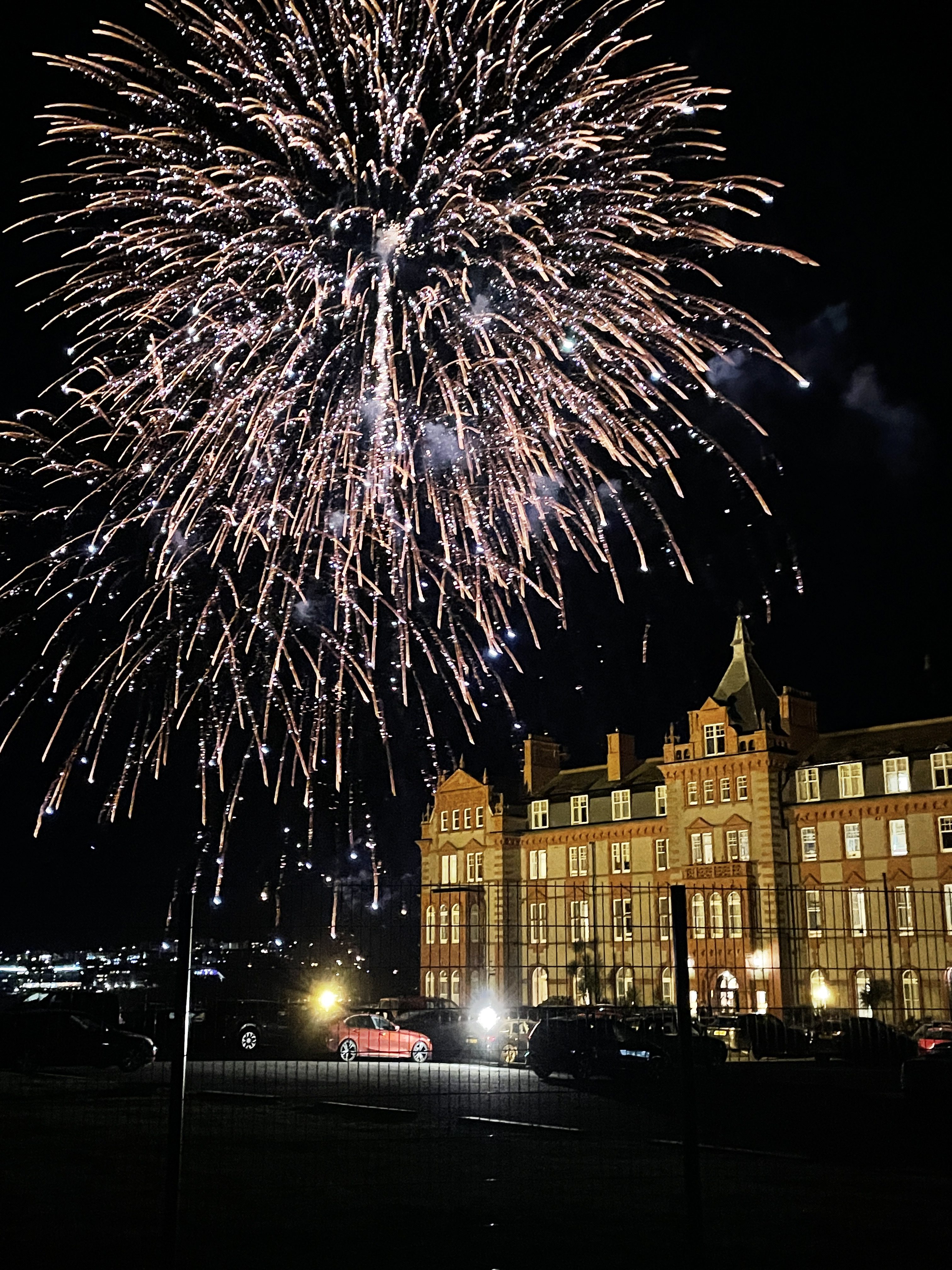 Fistral Firework Display over The Headland Hotel in Newquay