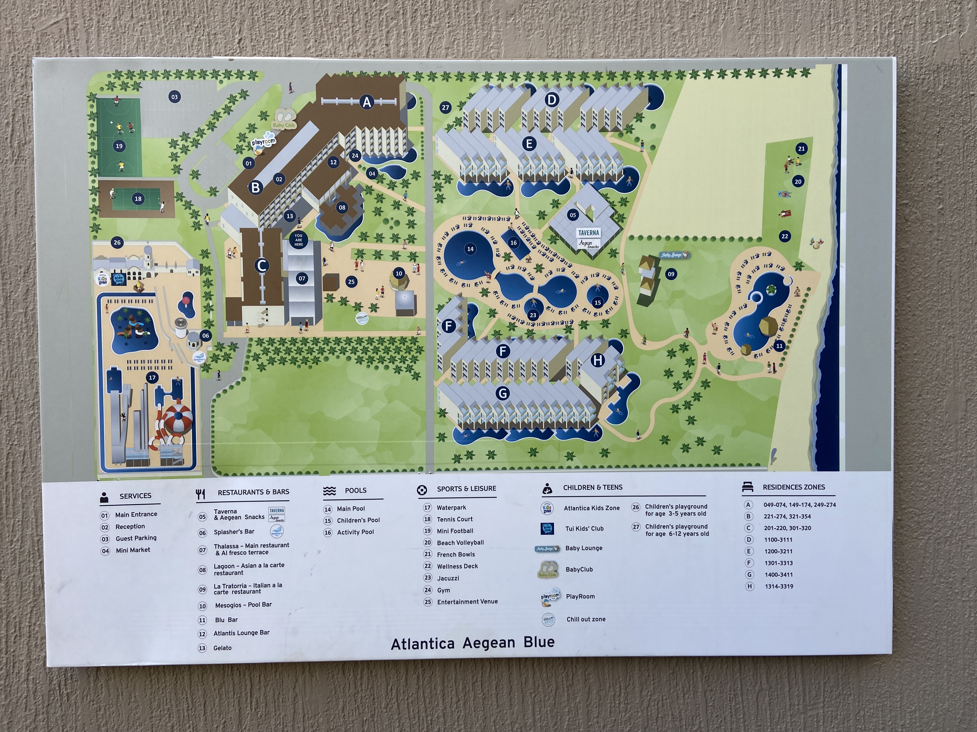 Atlantica Aegean Blue Resort Map