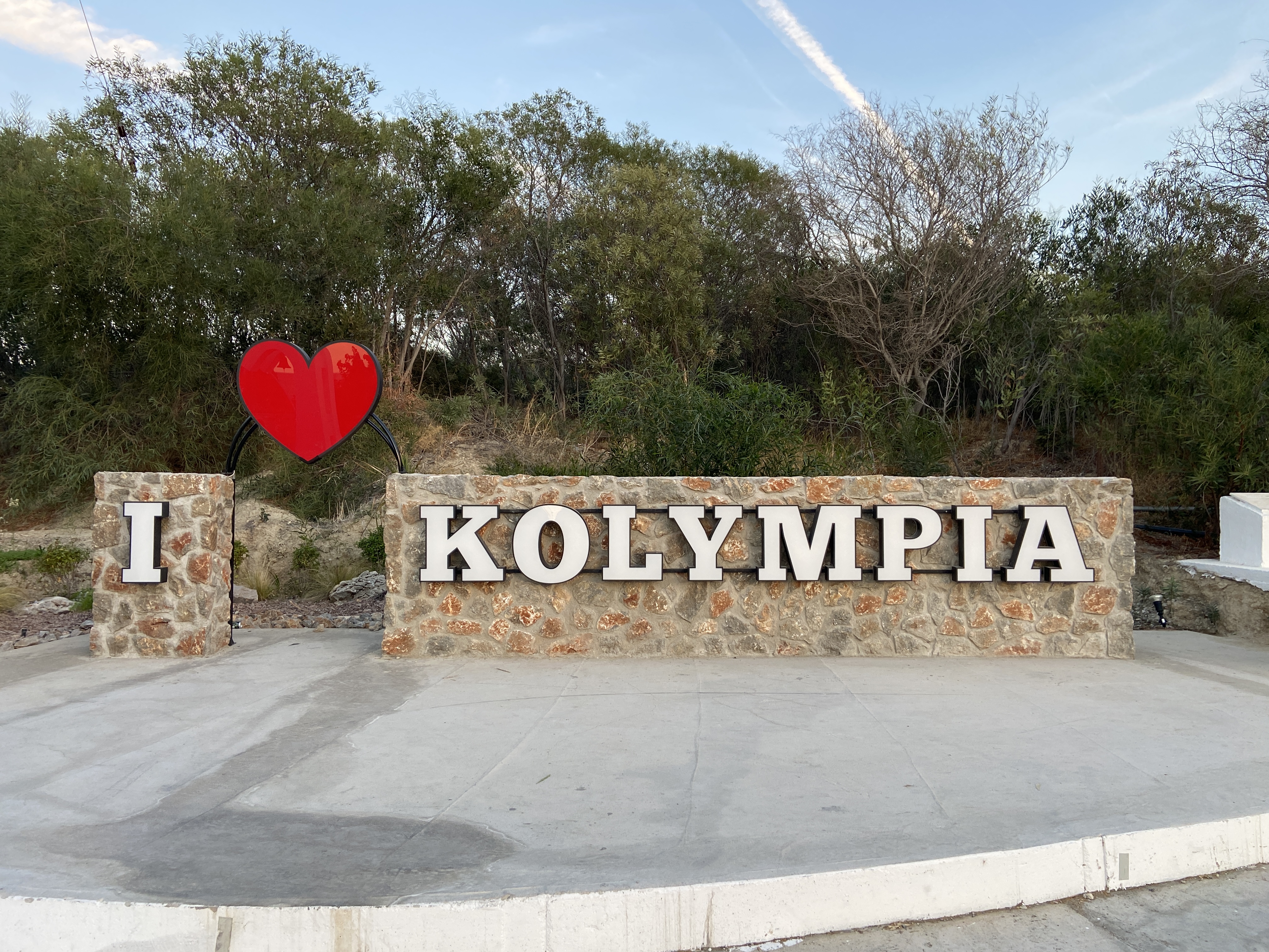 I love kolymbia sign in rhodes