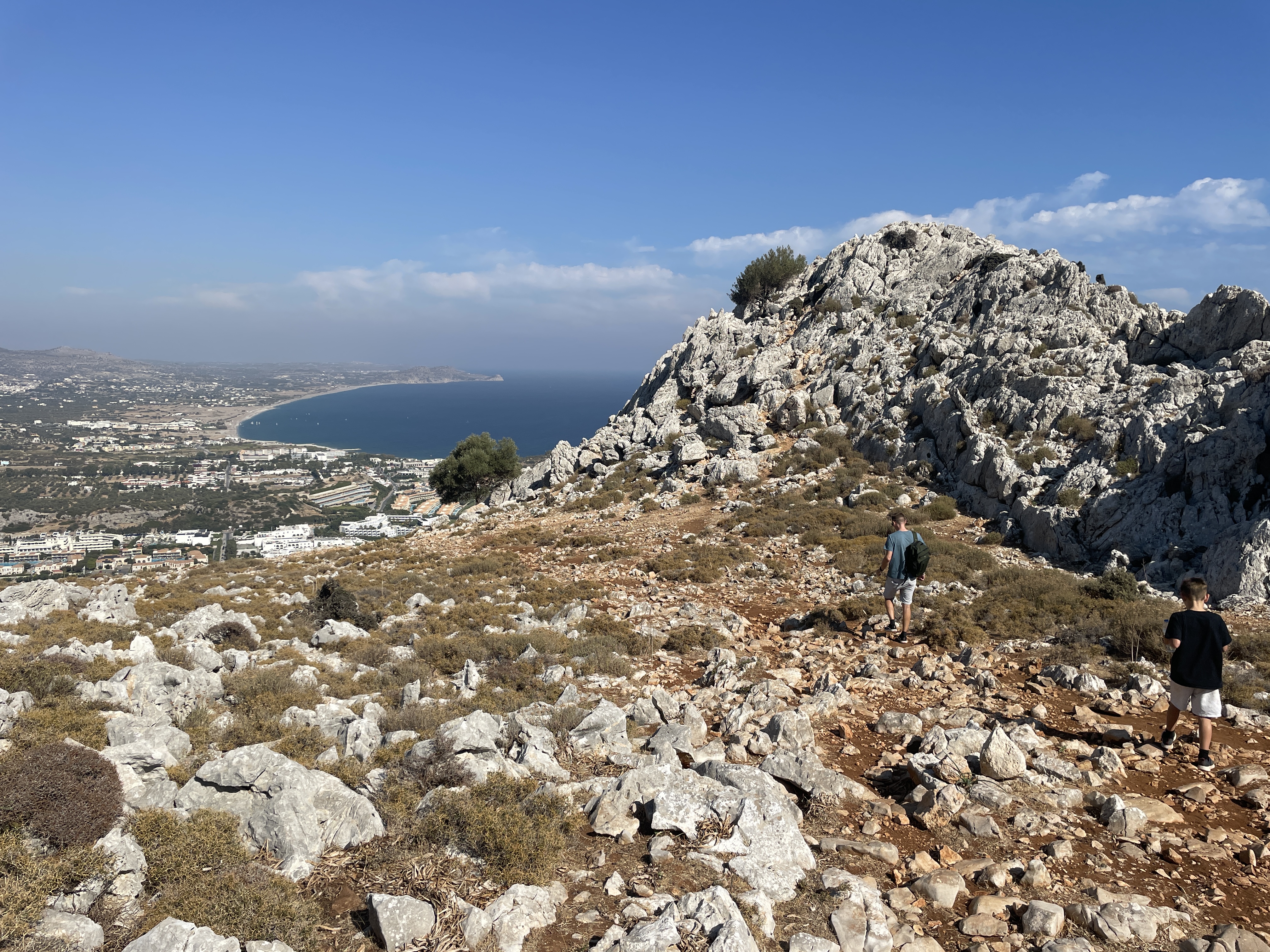 Tsambika Mountain from White Rock Beach, Kolymbia