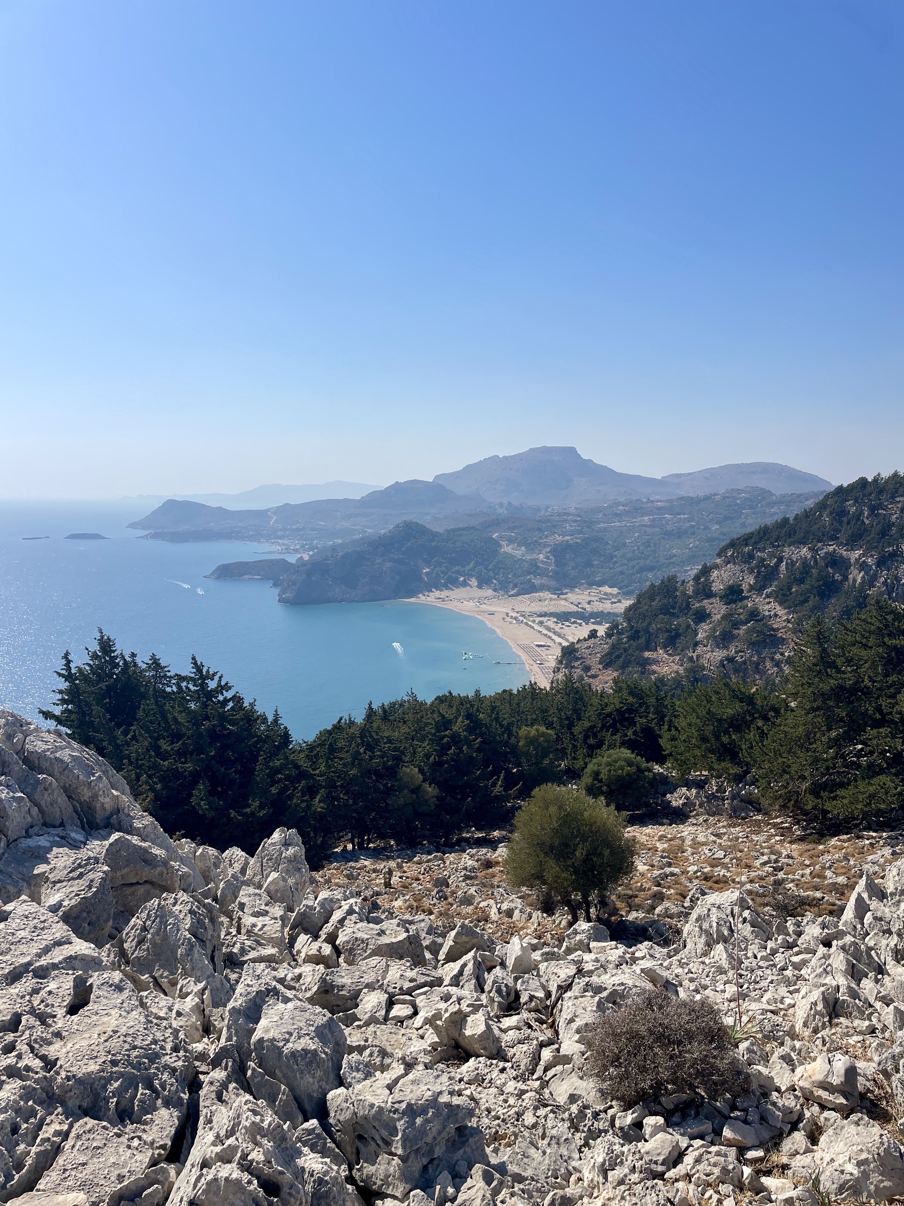 Tsambika Mountain hike in Kolymbia, Rhodes, Greece