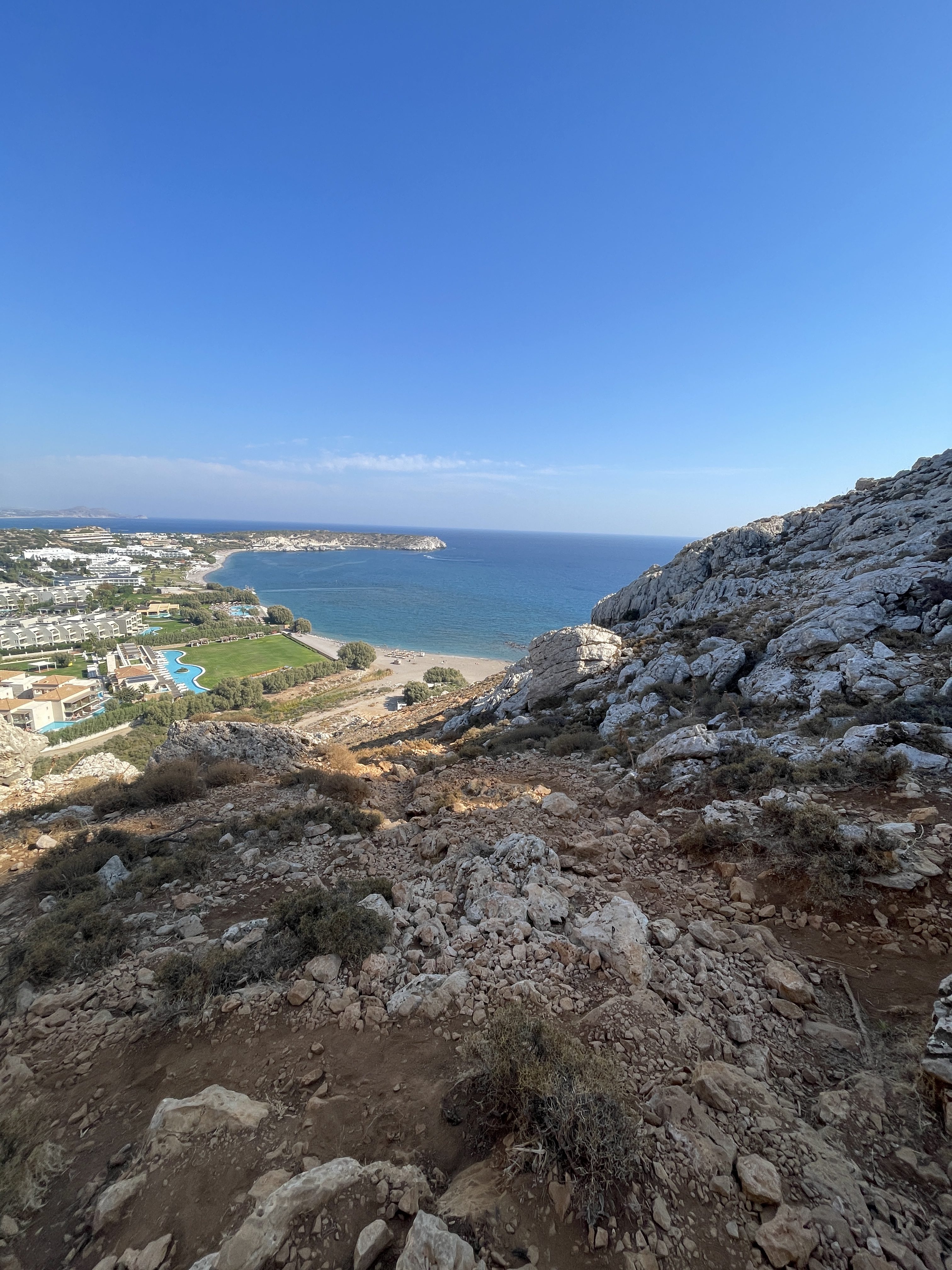 Tsambika Mountain hike in Kolymbia, Rhodes, Greece